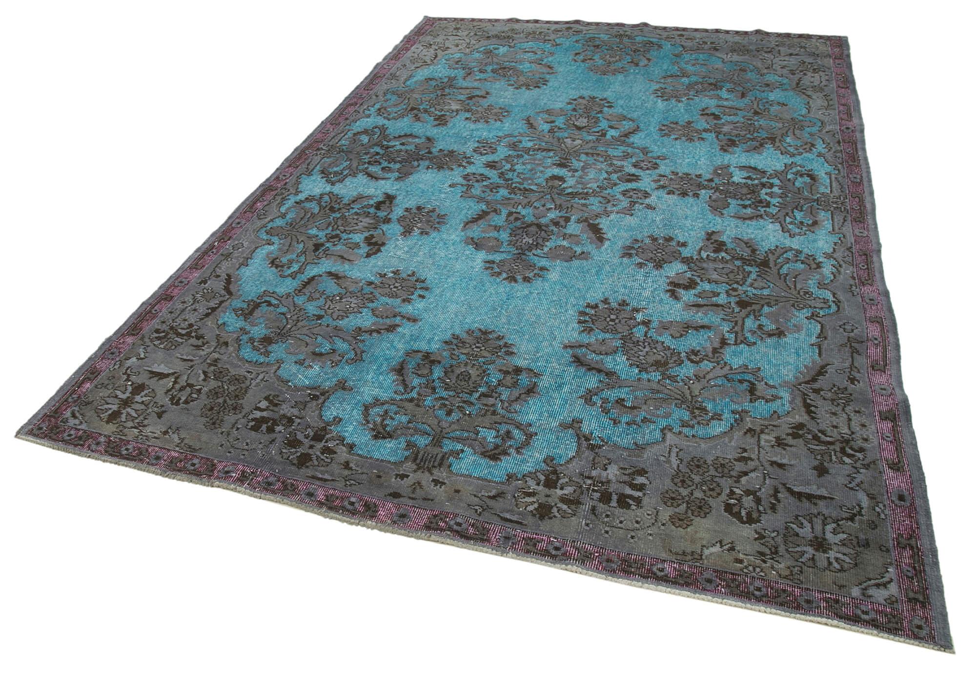 7 x 10 Blue Over Dyed Rug - 21