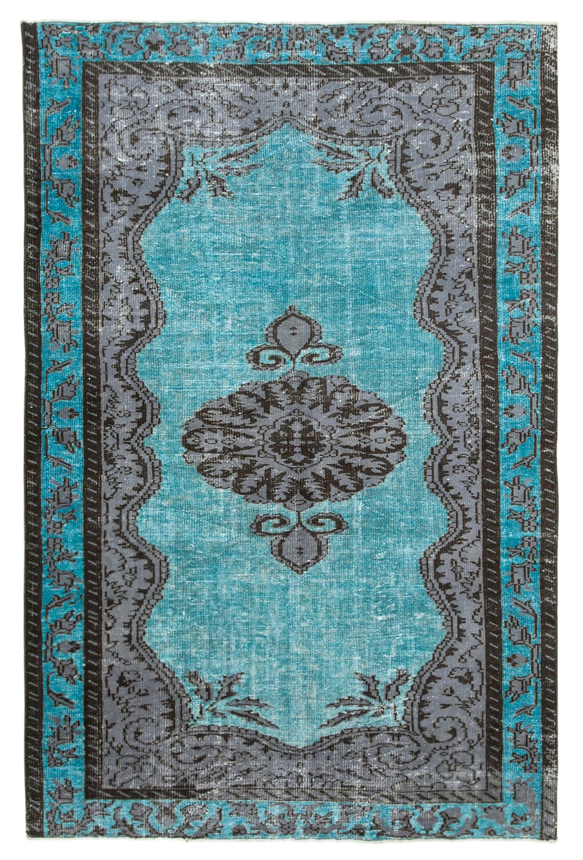 6 x 9 Turquoise Over Dyed Rug - 211