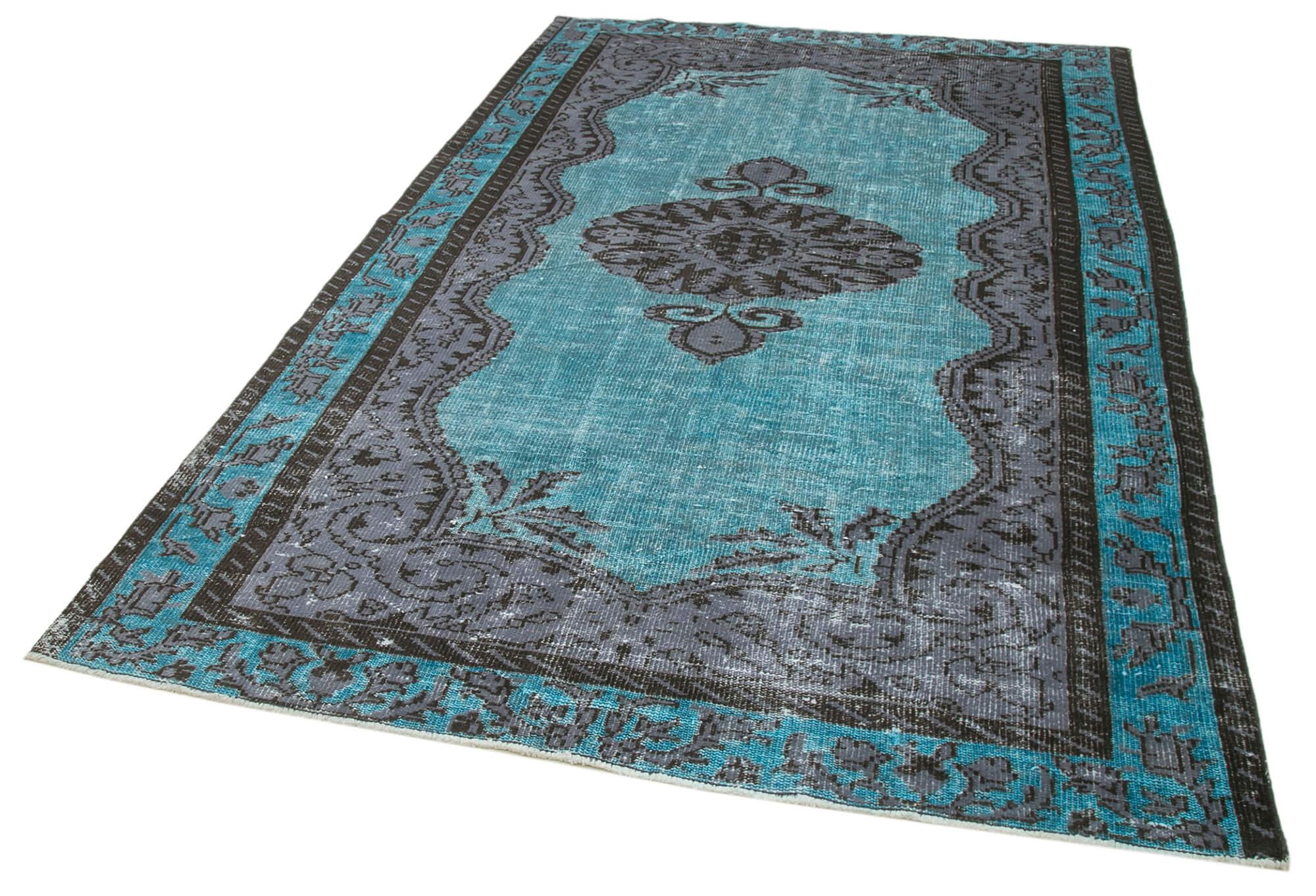 6 x 9 Turquoise Over Dyed Rug - 211