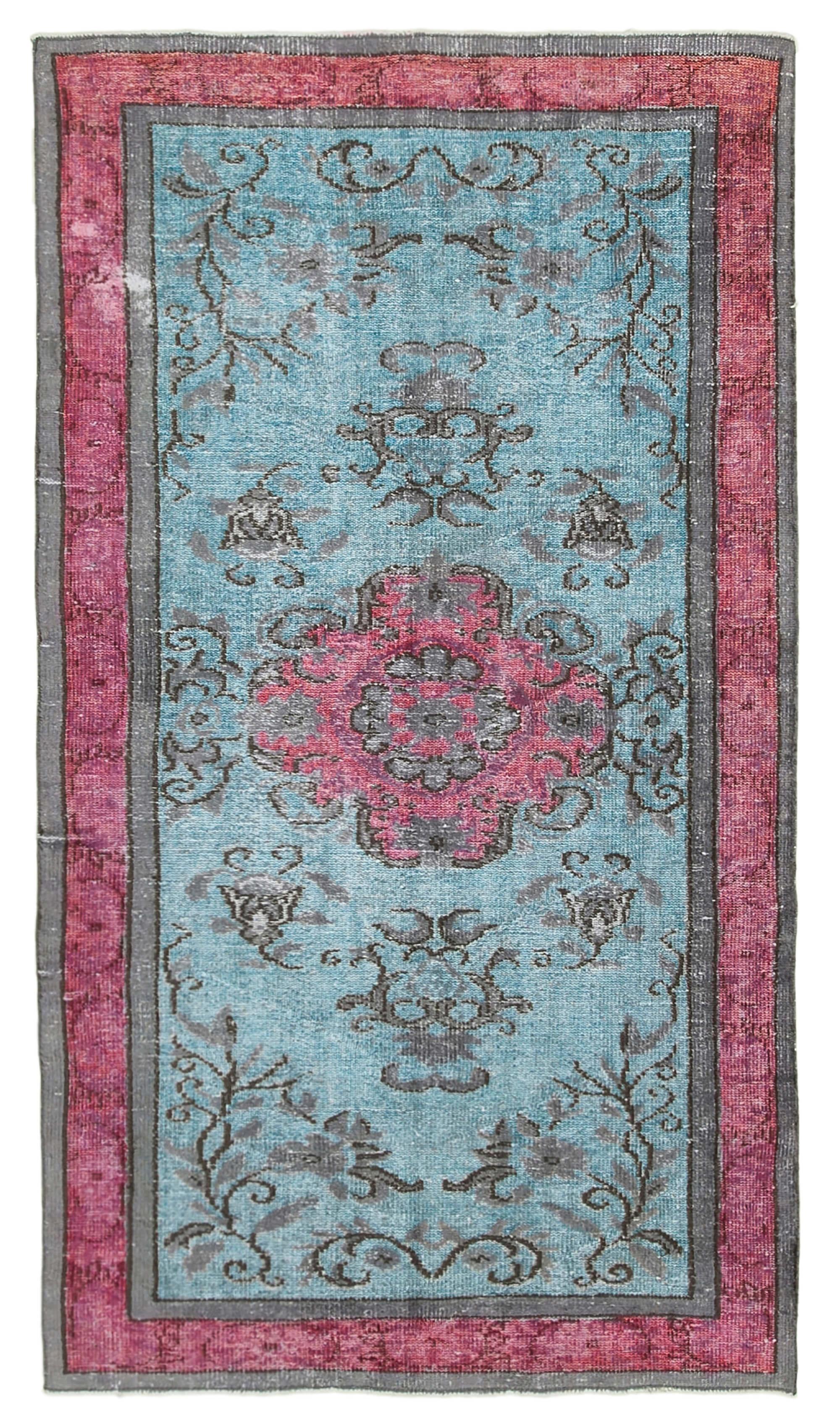 5 x 8 Blue Over Dyed Rug - 212