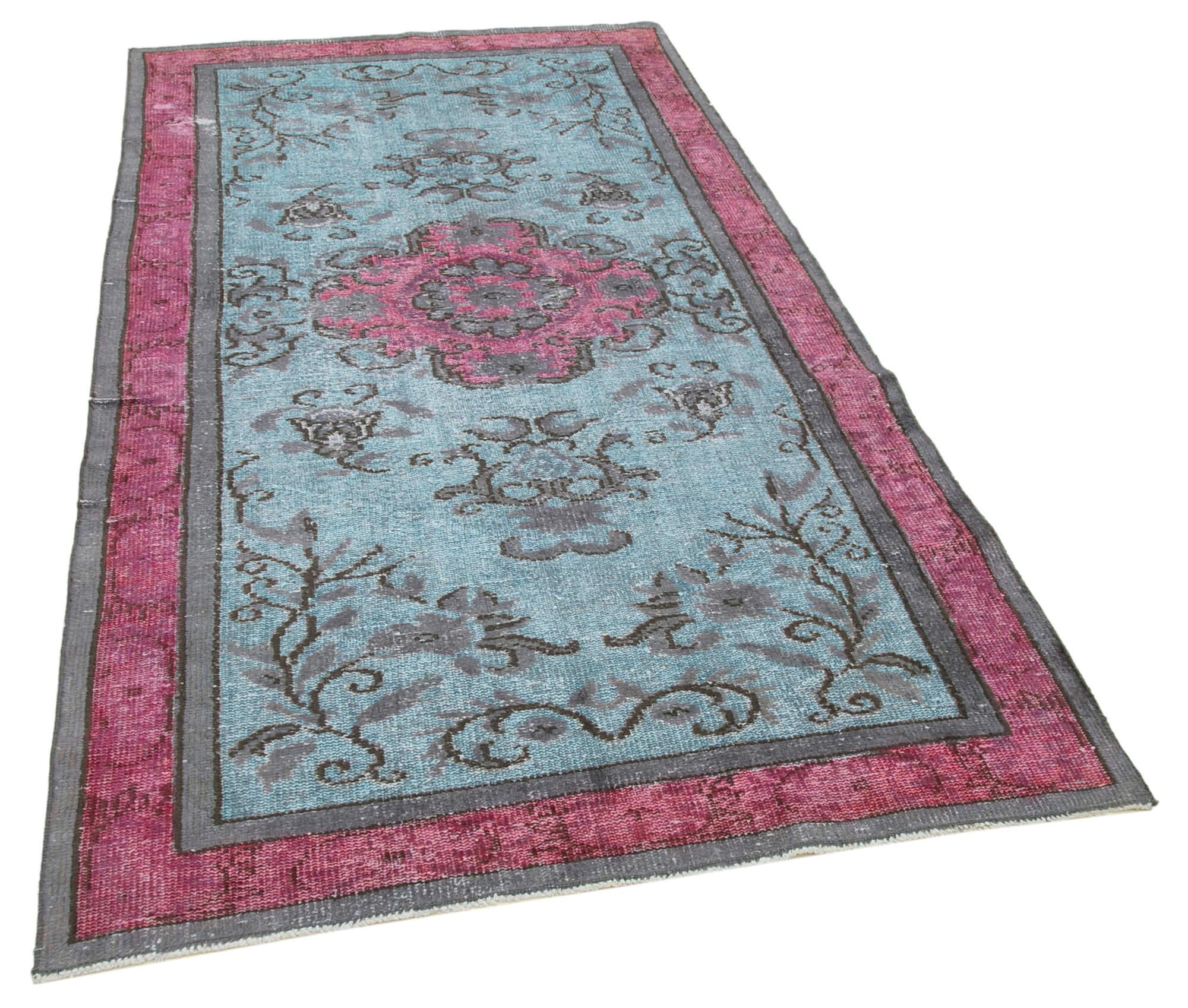 5 x 8 Blue Over Dyed Rug - 212