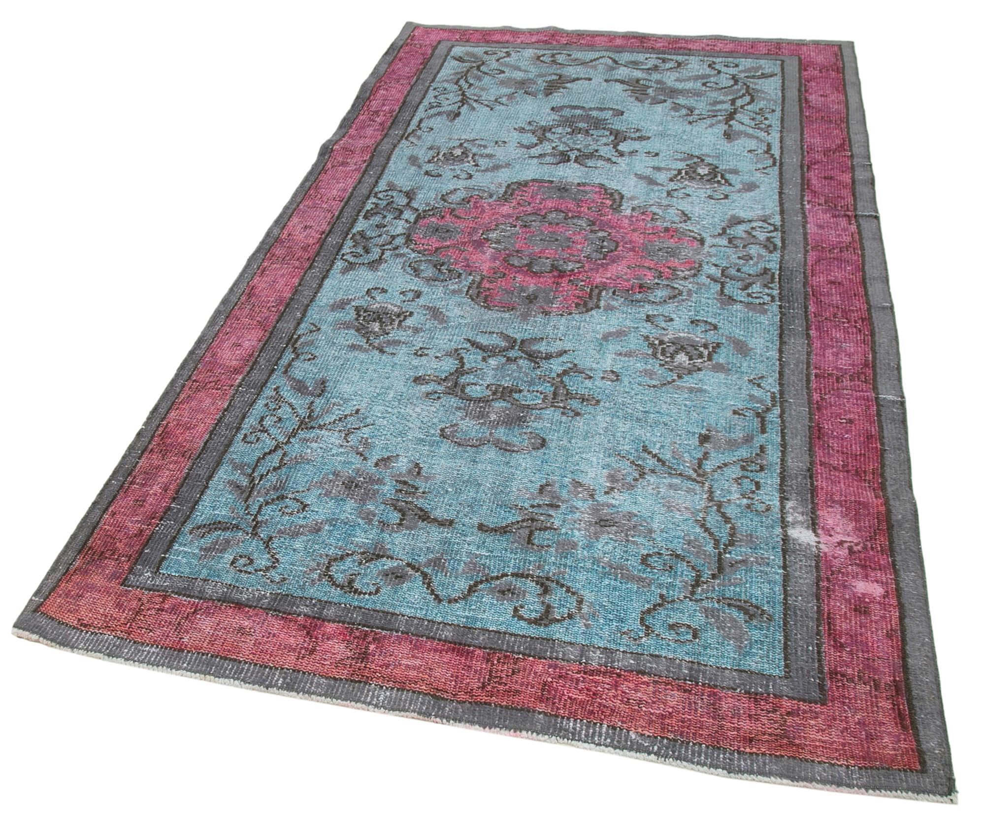 5 x 8 Blue Over Dyed Rug - 212