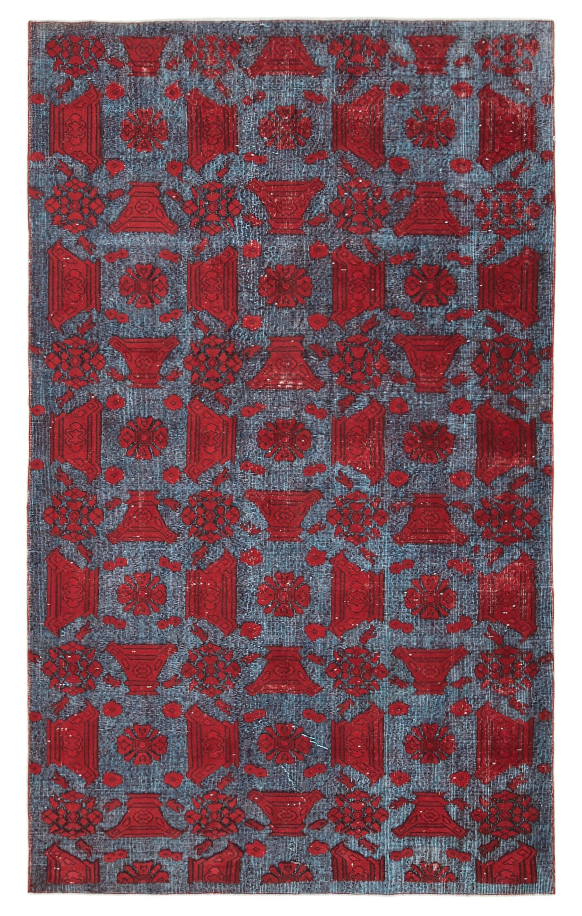 6 x 10 Red Over Dyed Rug - 215