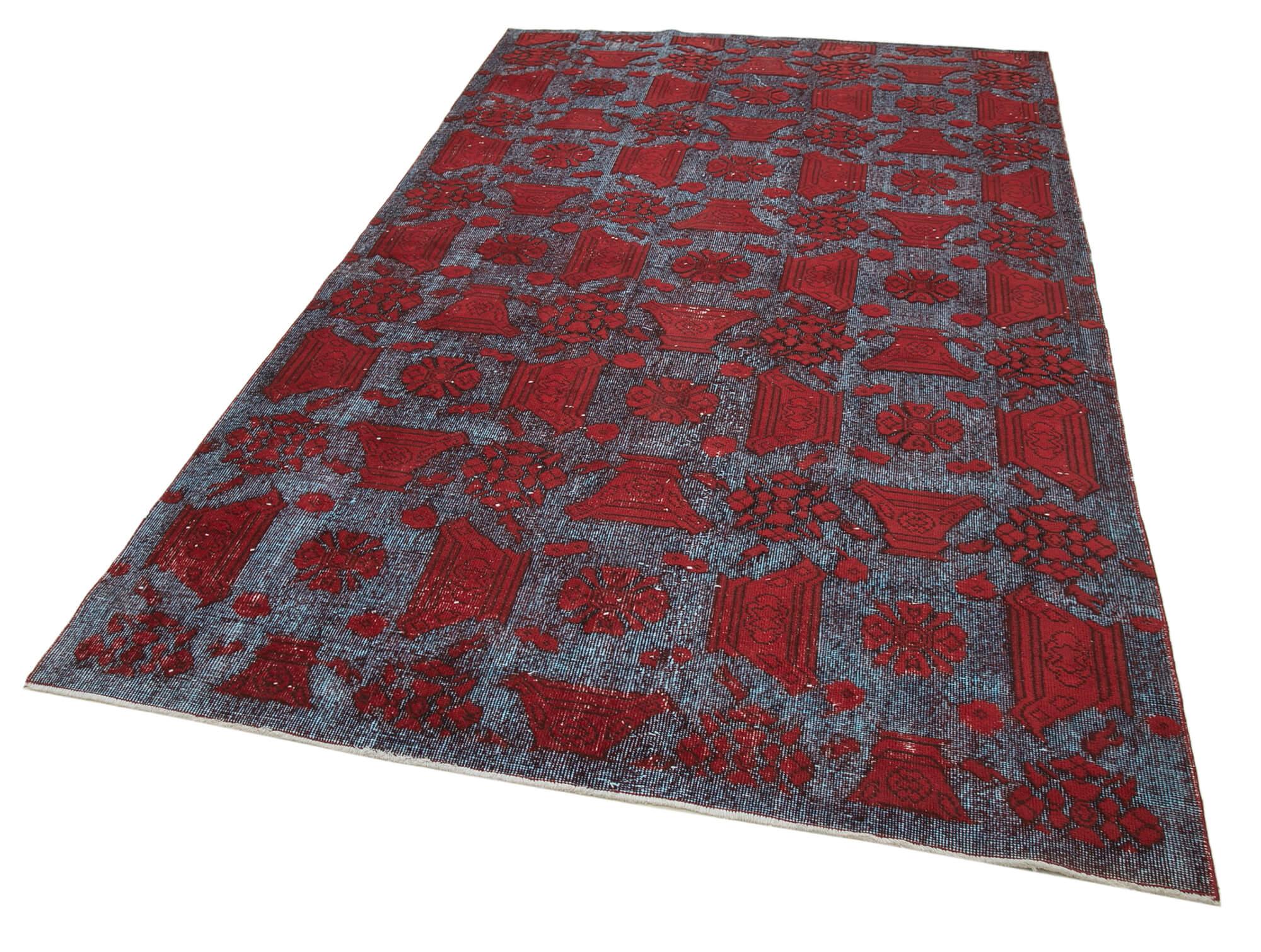 6 x 10 Red Over Dyed Rug - 215