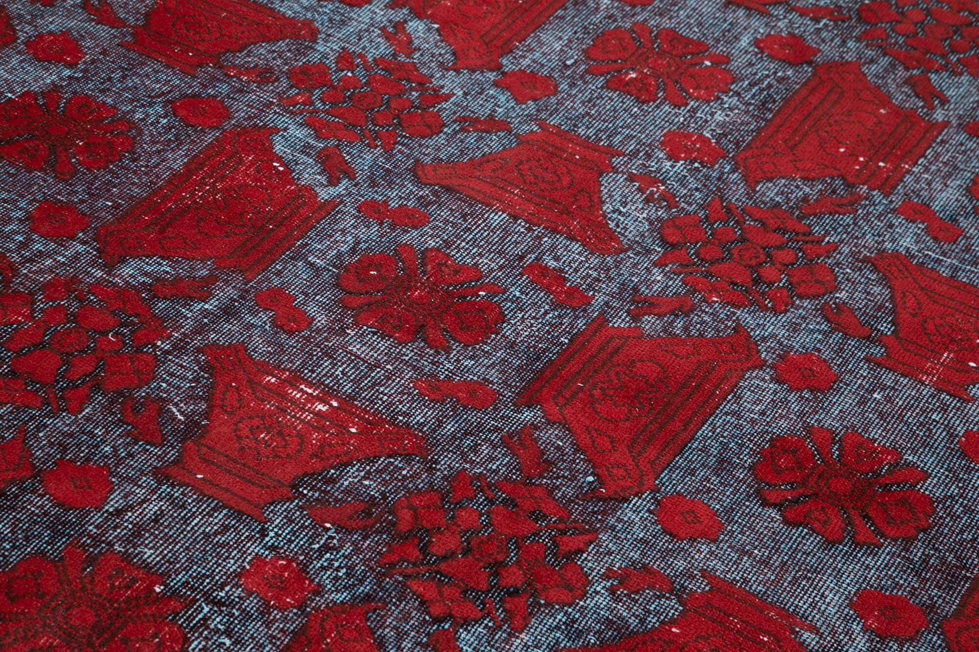 6 x 10 Red Over Dyed Rug - 215