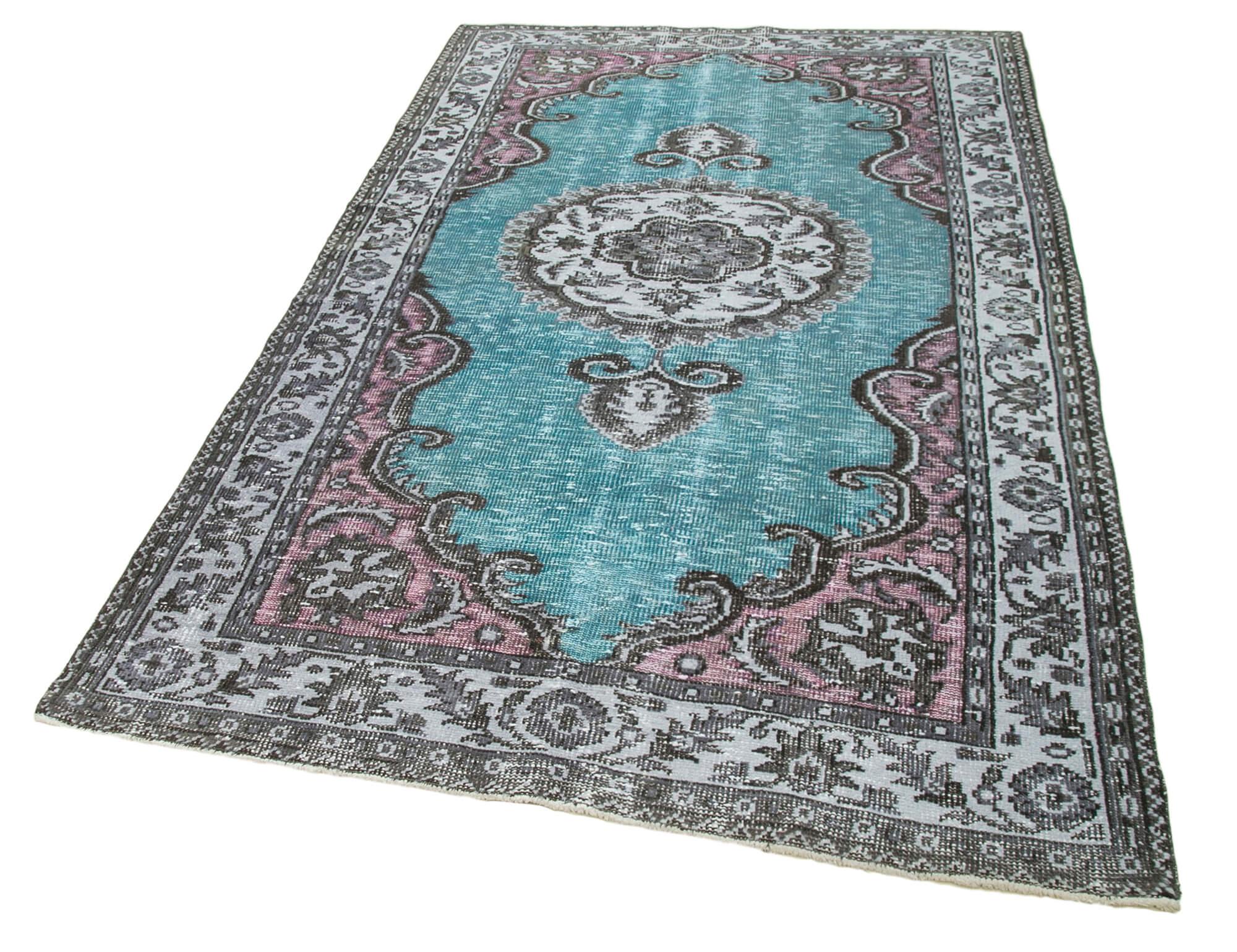 5 x 8 Blue Over Dyed Rug - 219