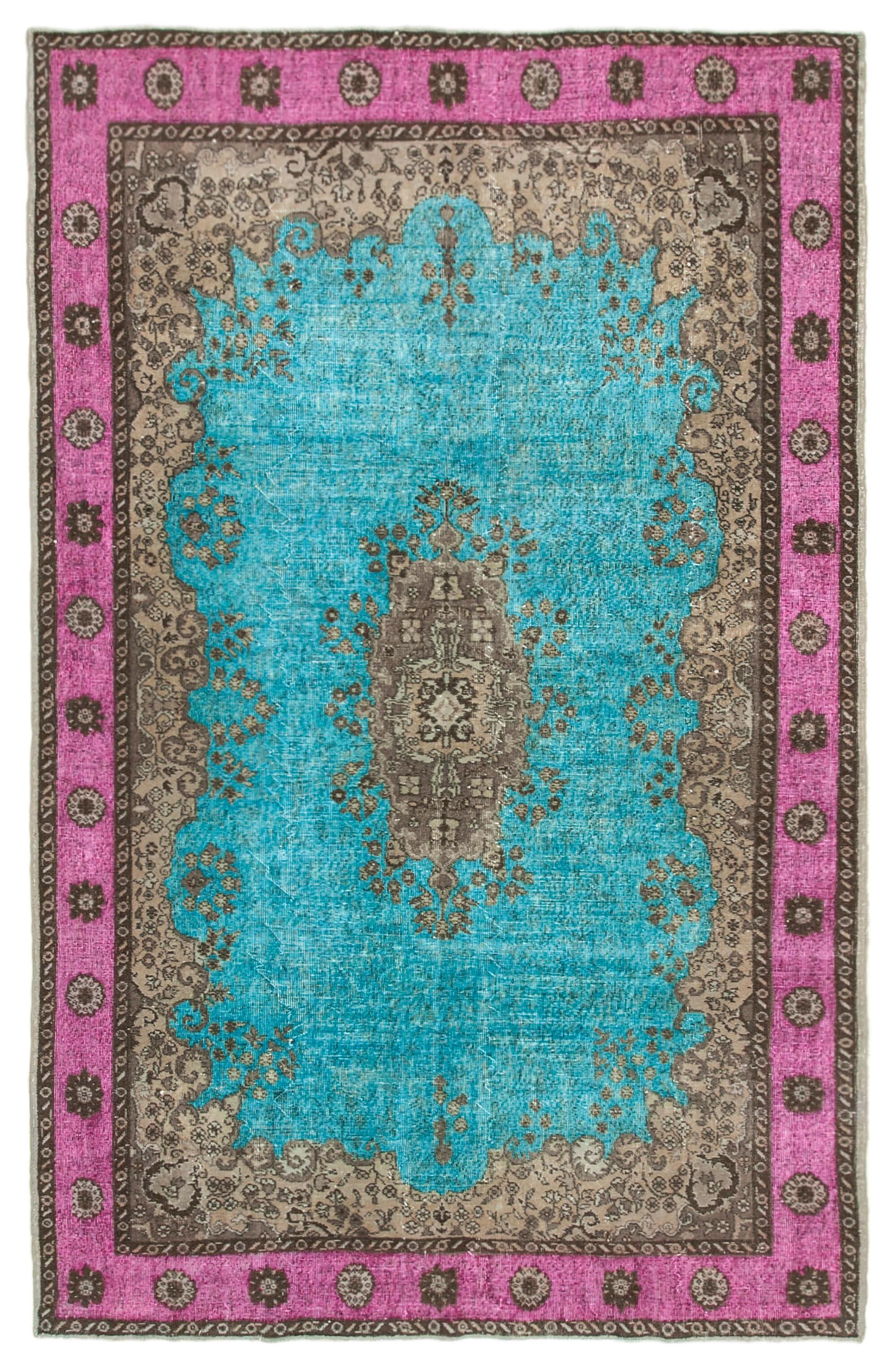 7 x 11 Turquoise Over Dyed Rug - 461