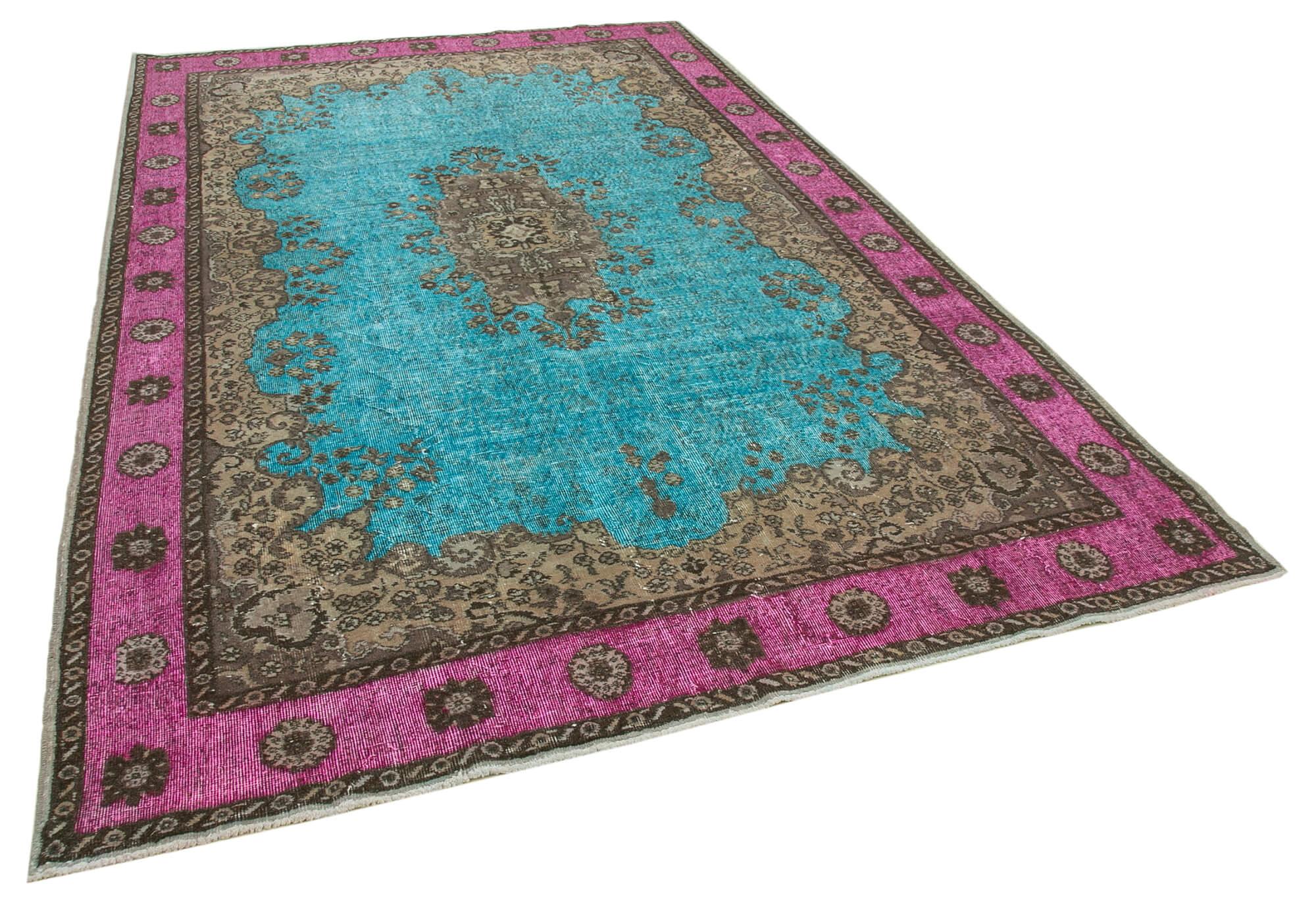 7 x 11 Turquoise Over Dyed Rug - 461