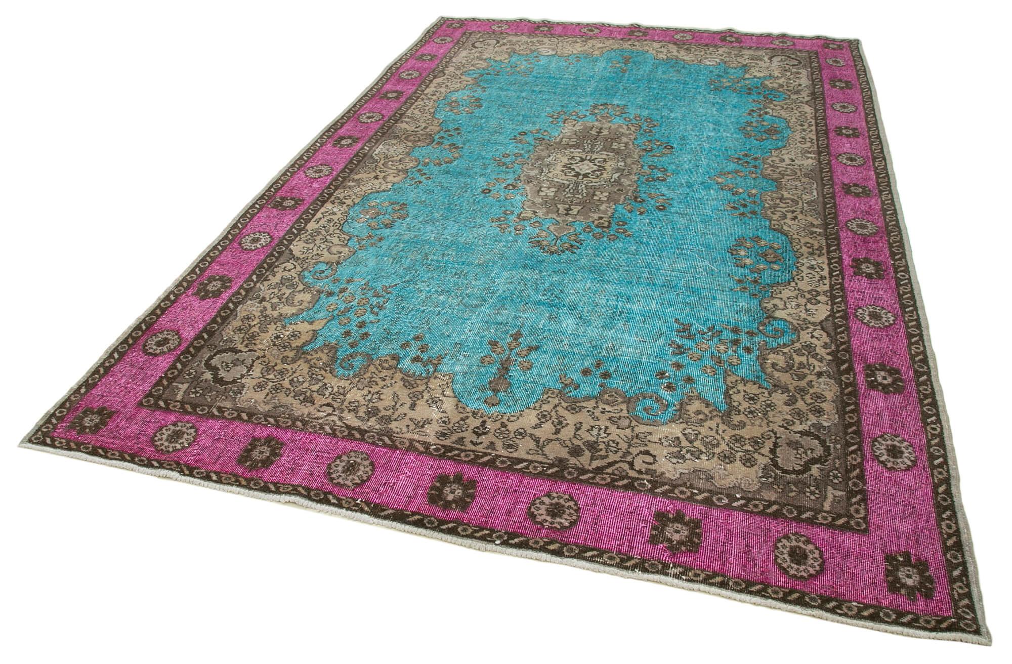 7 x 11 Turquoise Over Dyed Rug - 461