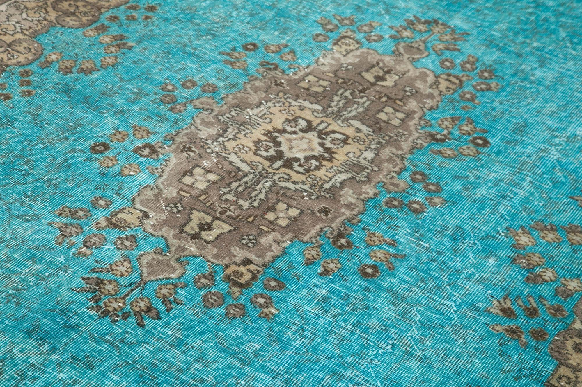 7 x 11 Turquoise Over Dyed Rug - 461