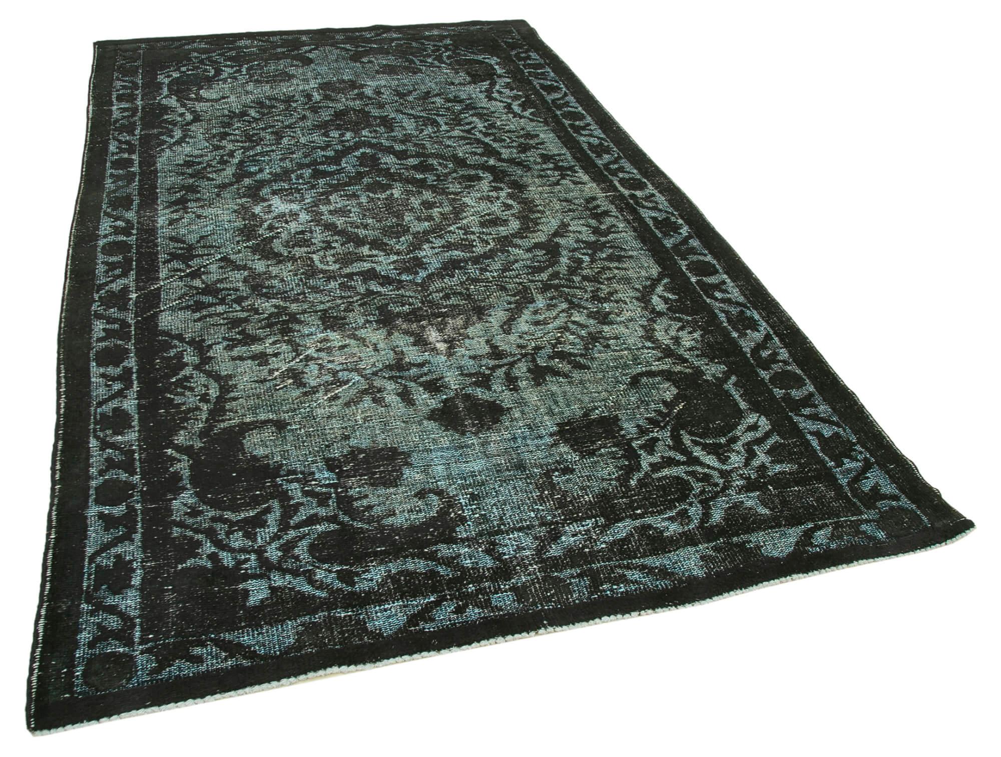 6 x 9 Black Over Dyed Rug - 464