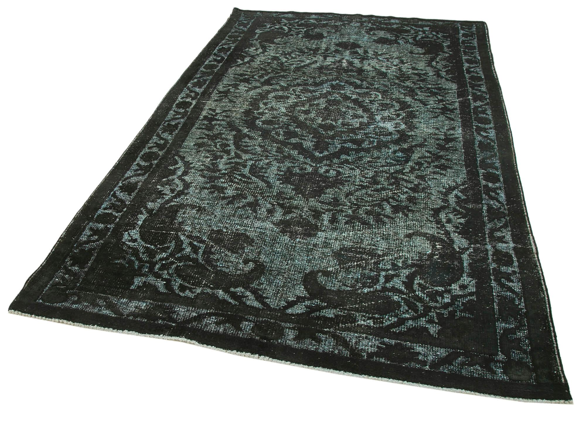 6 x 9 Black Over Dyed Rug - 464