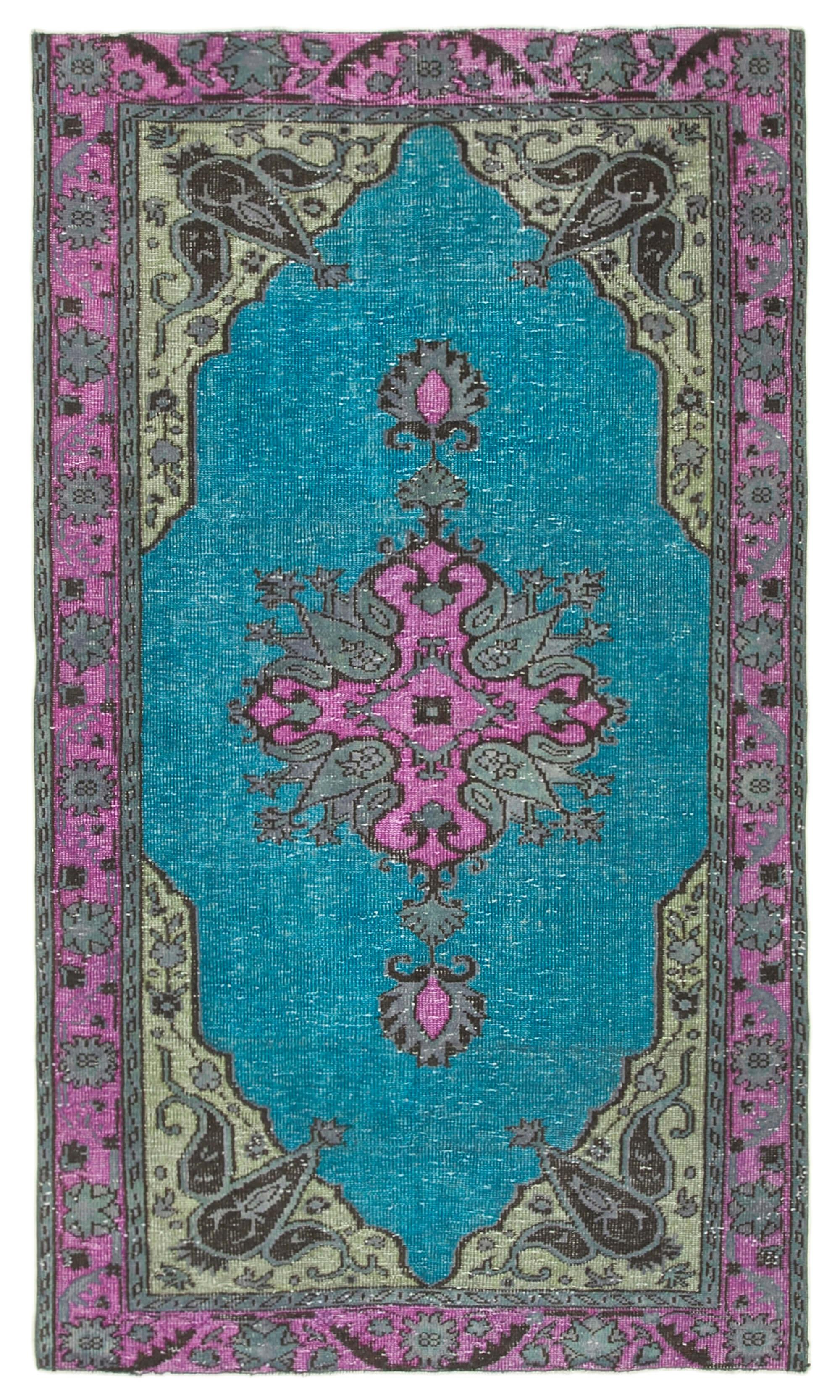 5 x 9 Fuchsia Over Dyed Rug - 473