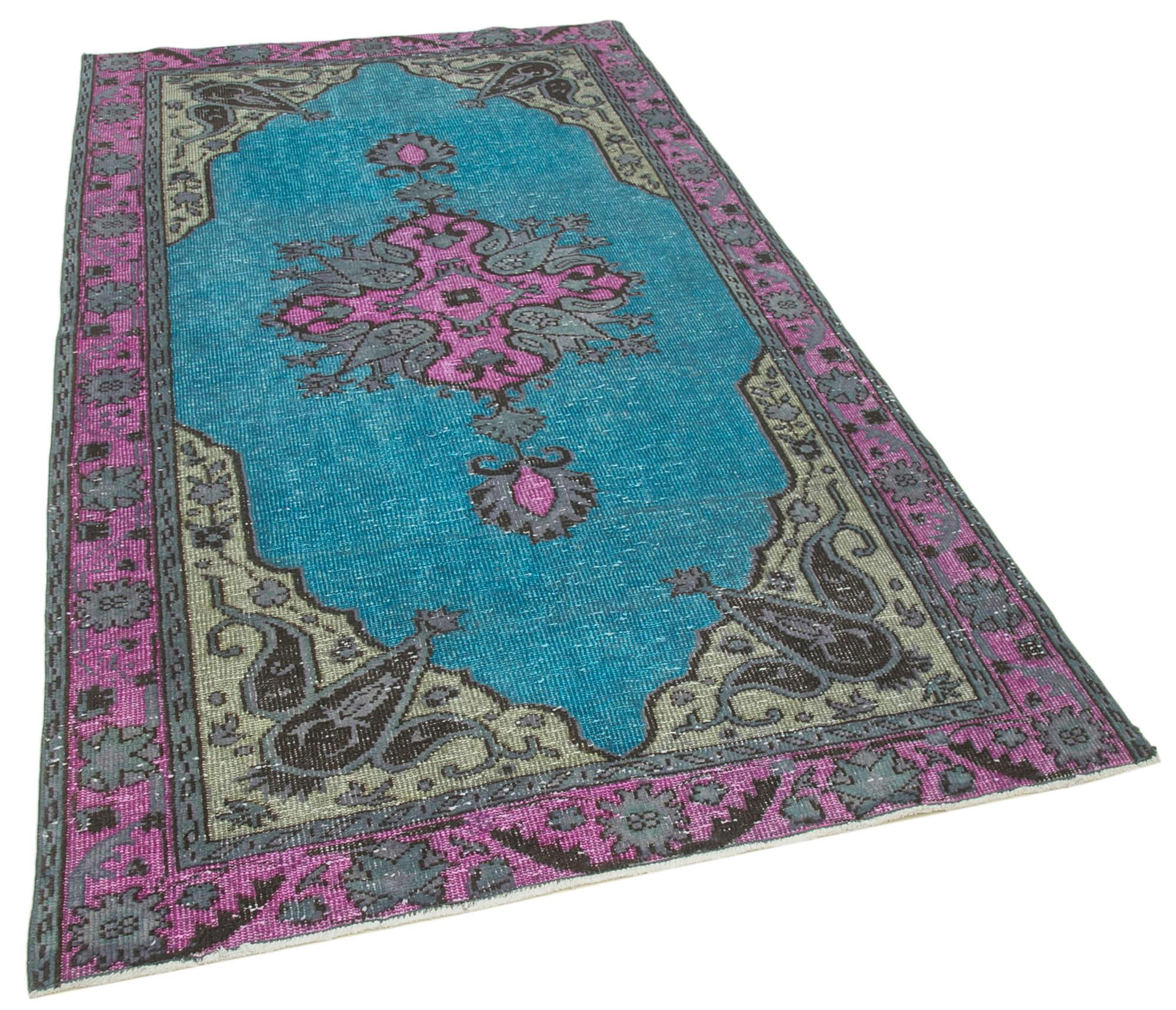 5 x 9 Fuchsia Over Dyed Rug - 473