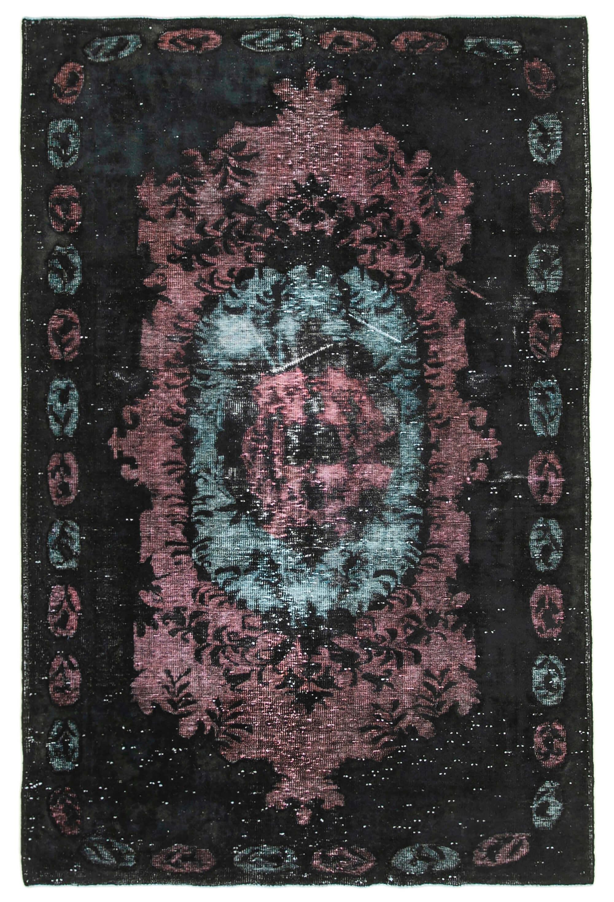 6 x 9 Black Over Dyed Rug - 479