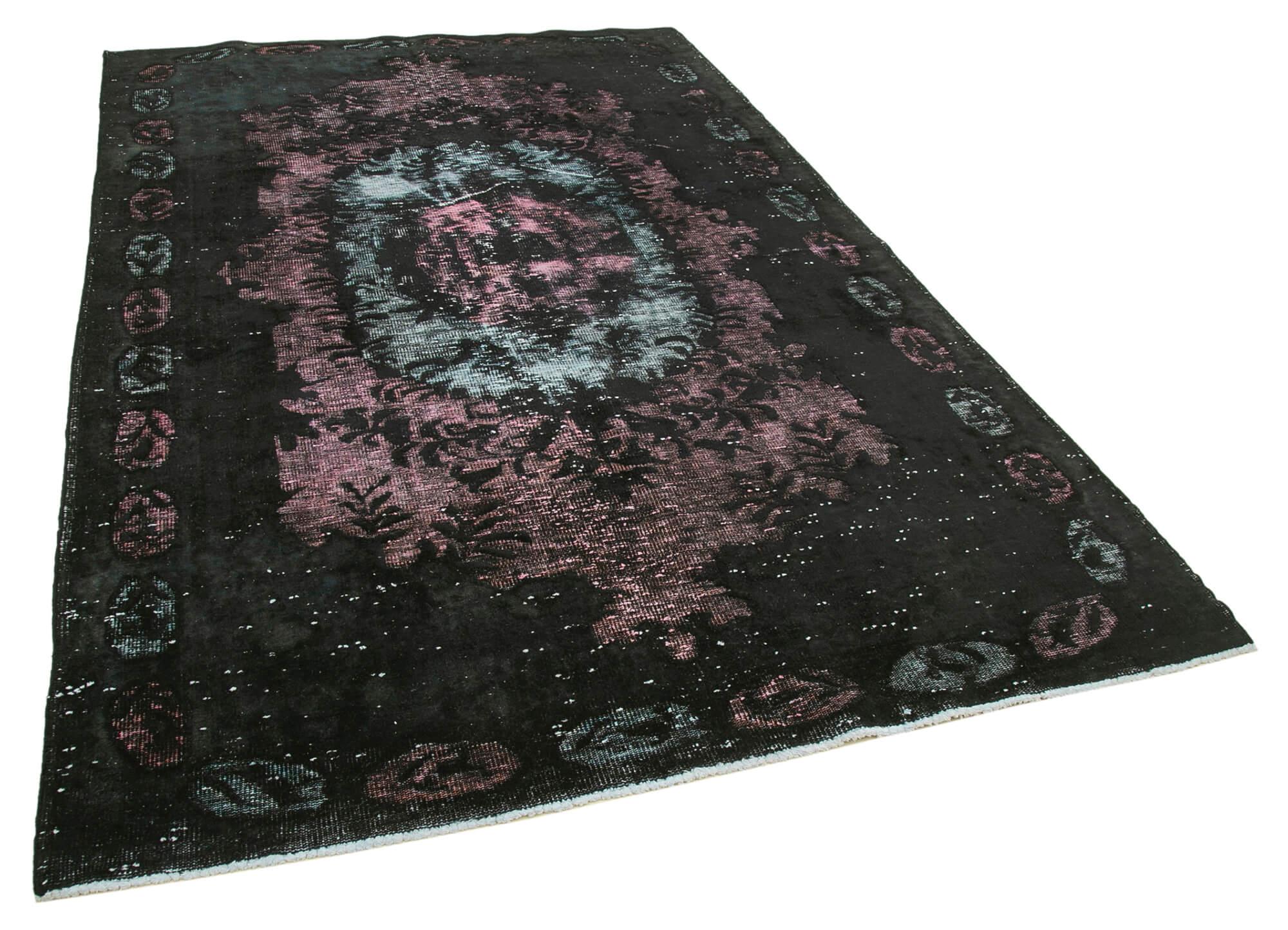 6 x 9 Black Over Dyed Rug - 479