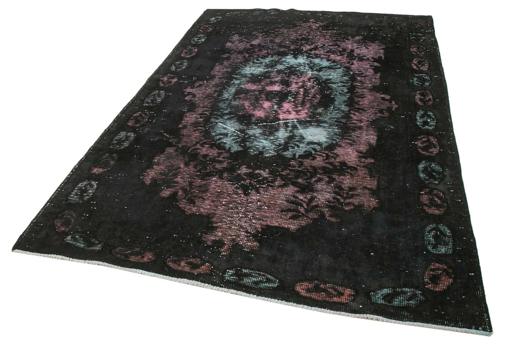 6 x 9 Black Over Dyed Rug - 479