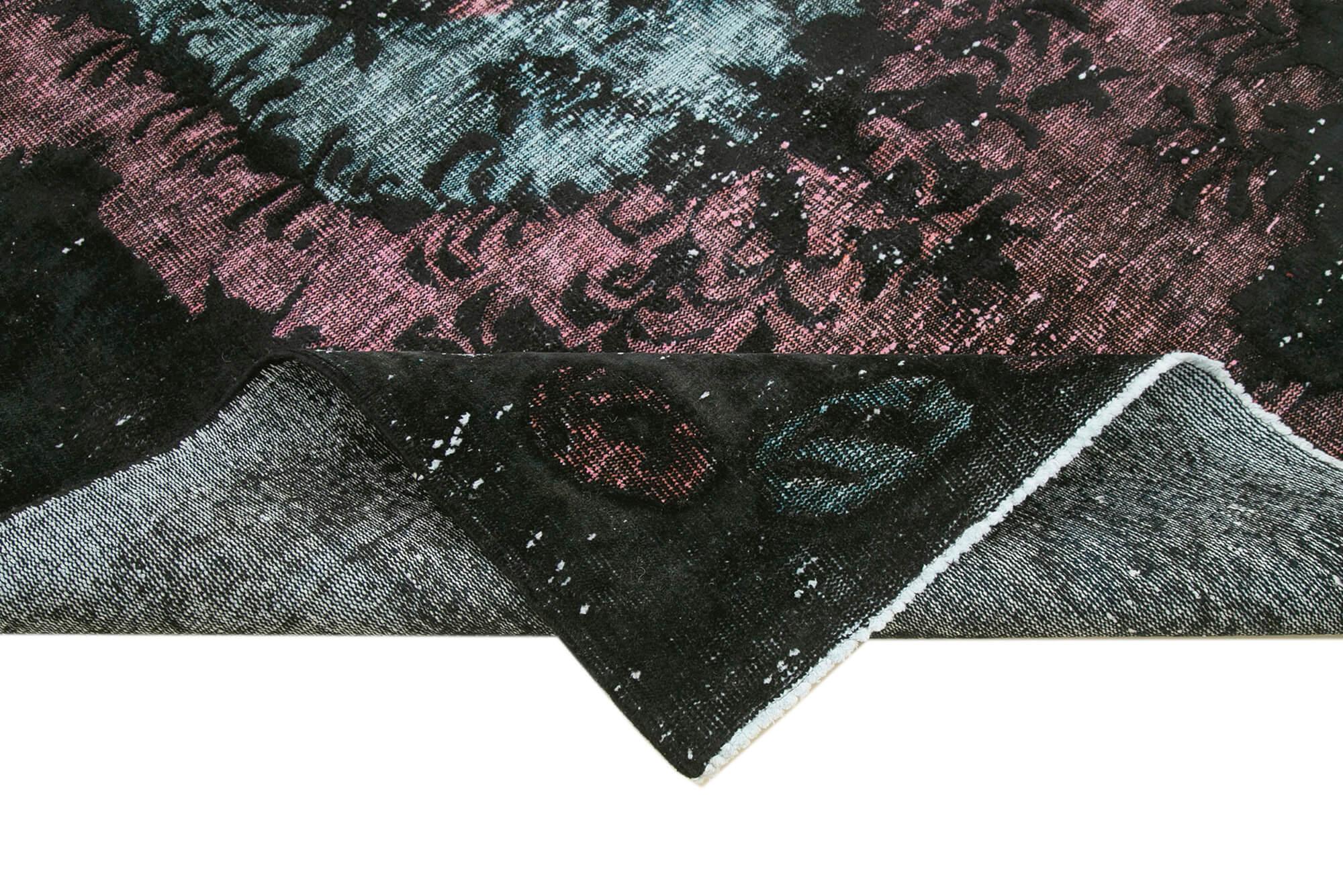 6 x 9 Black Over Dyed Rug - 479