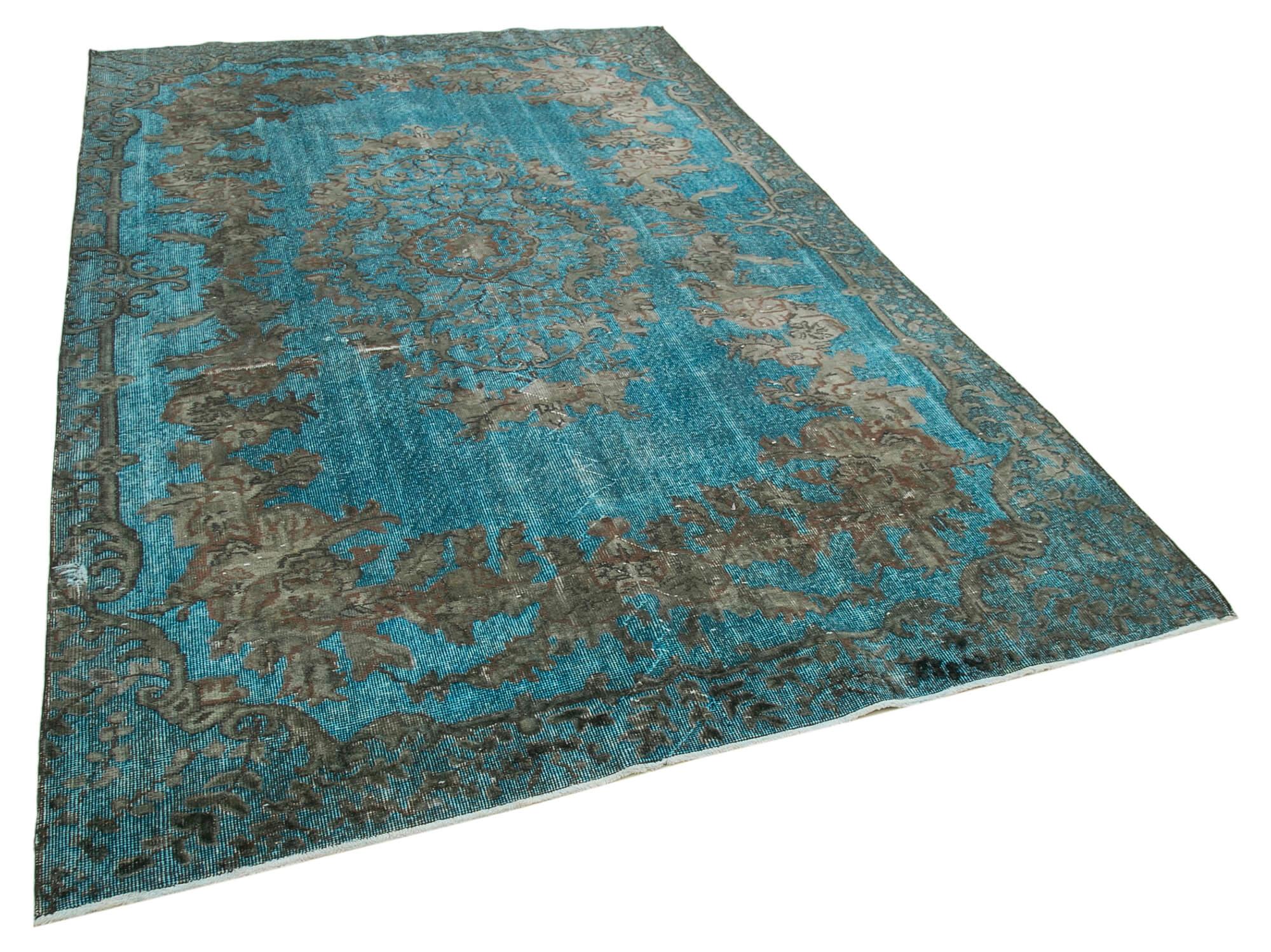 6 x 10 Turquoise Over Dyed Rug - 478