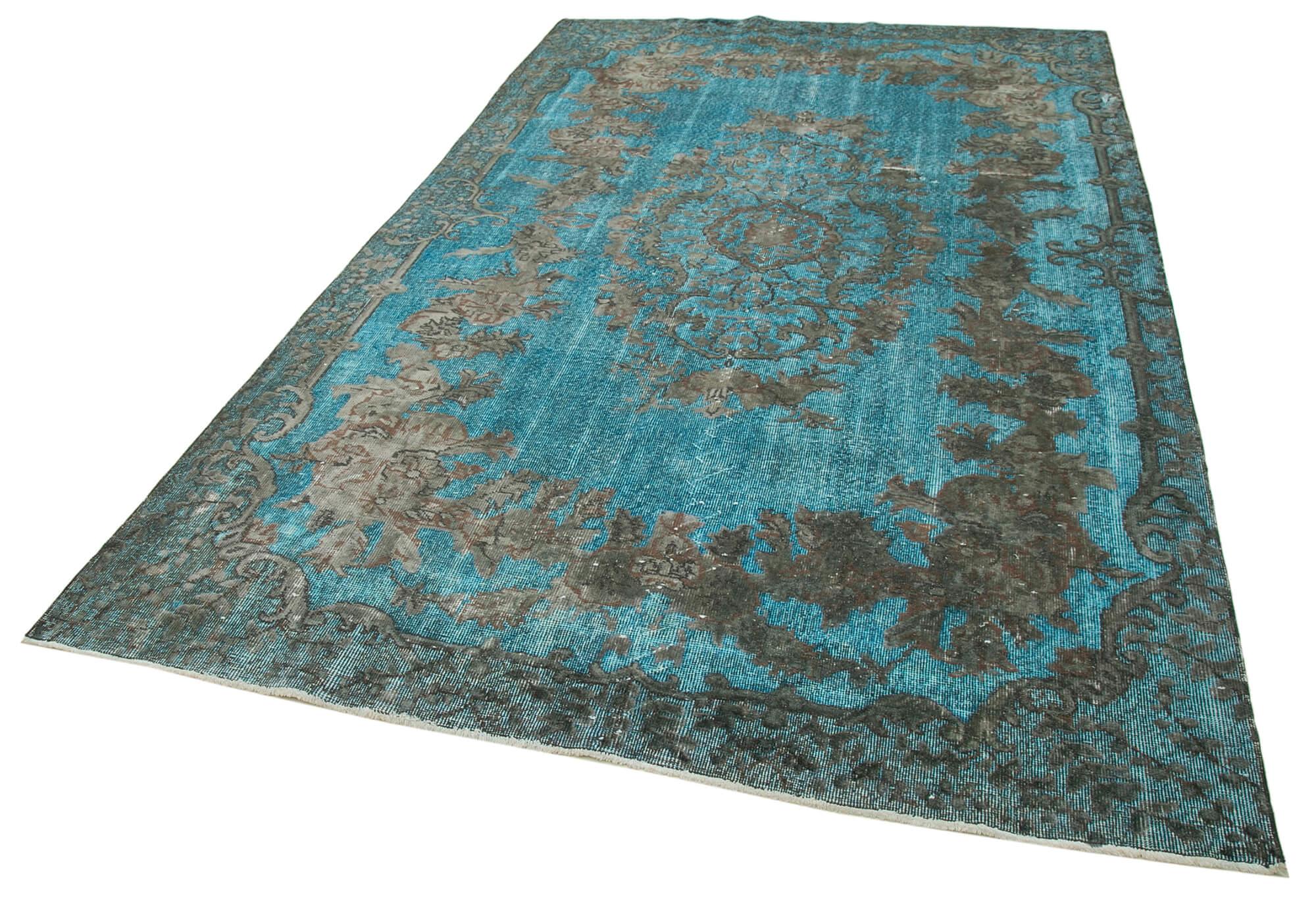 6 x 10 Turquoise Over Dyed Rug - 478