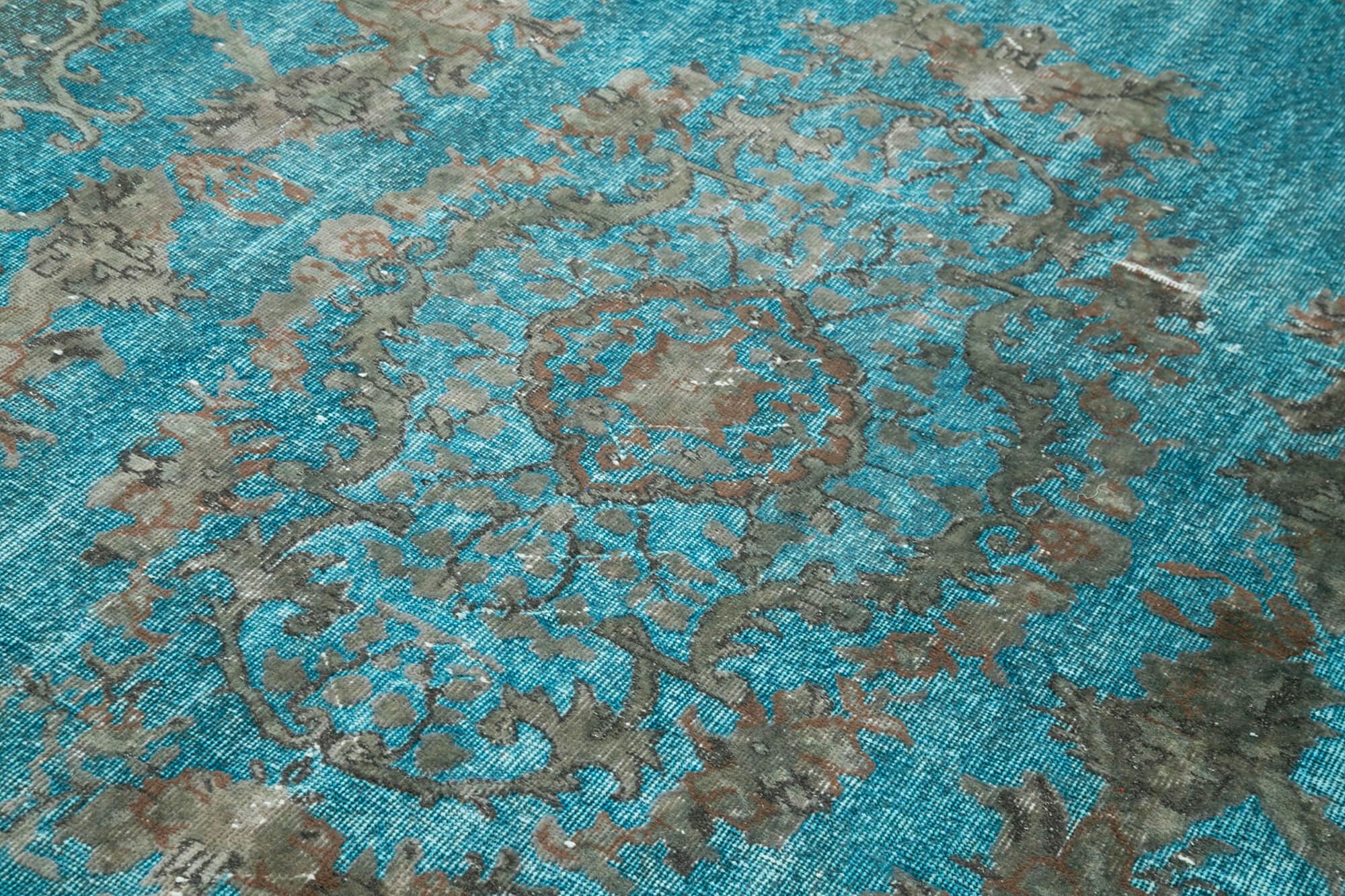 6 x 10 Turquoise Over Dyed Rug - 478