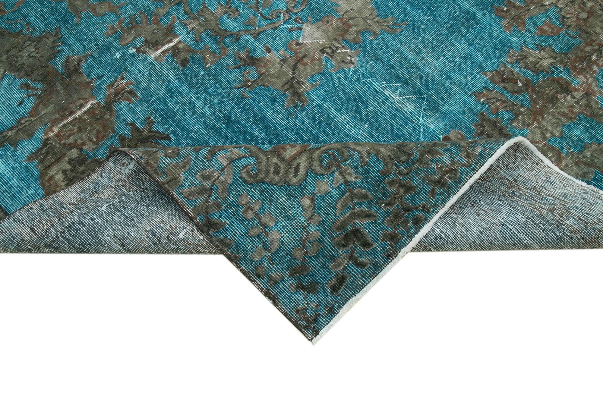 6 x 10 Turquoise Over Dyed Rug - 478