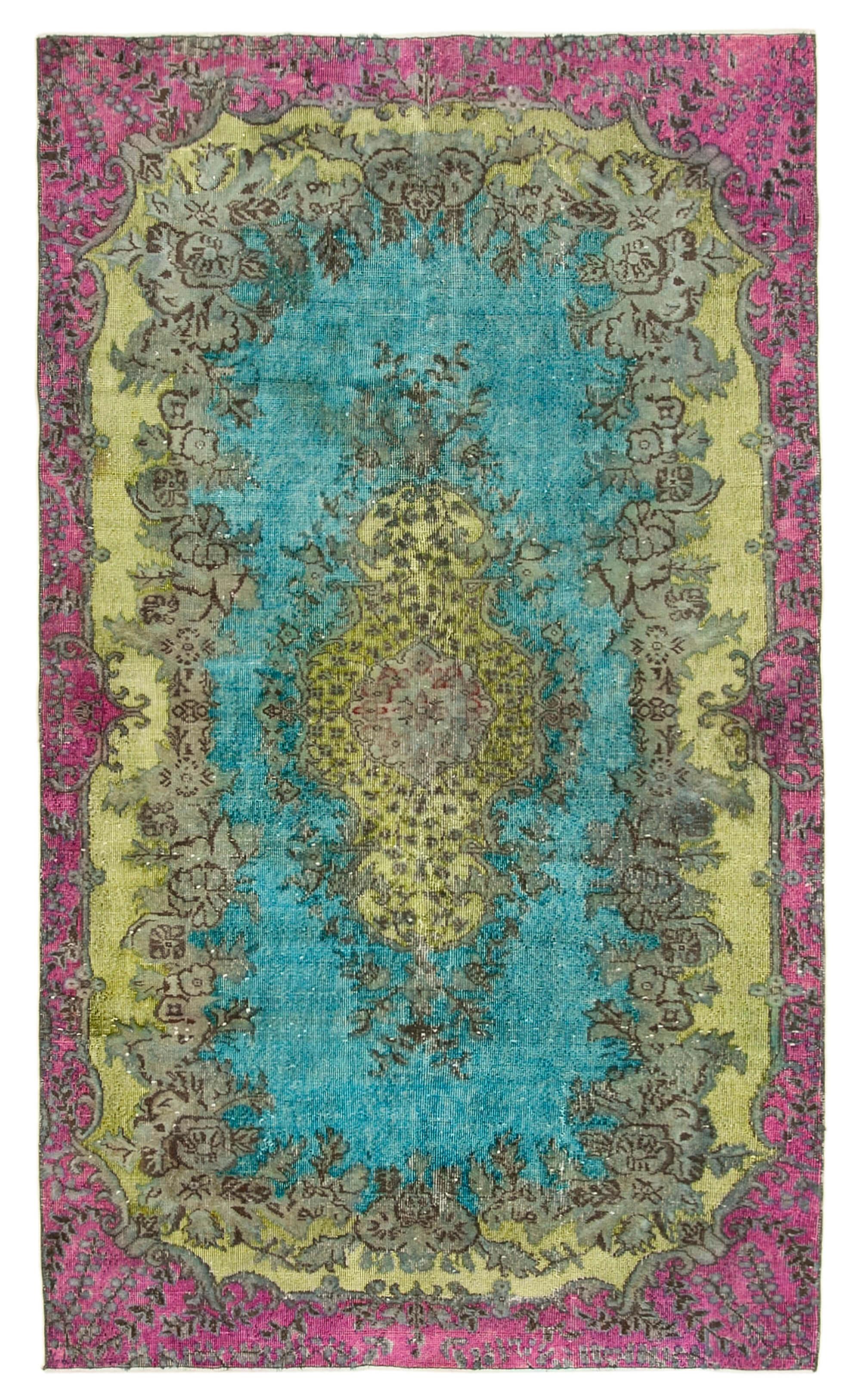 5 x 9 Turquoise Over Dyed Rug - 476