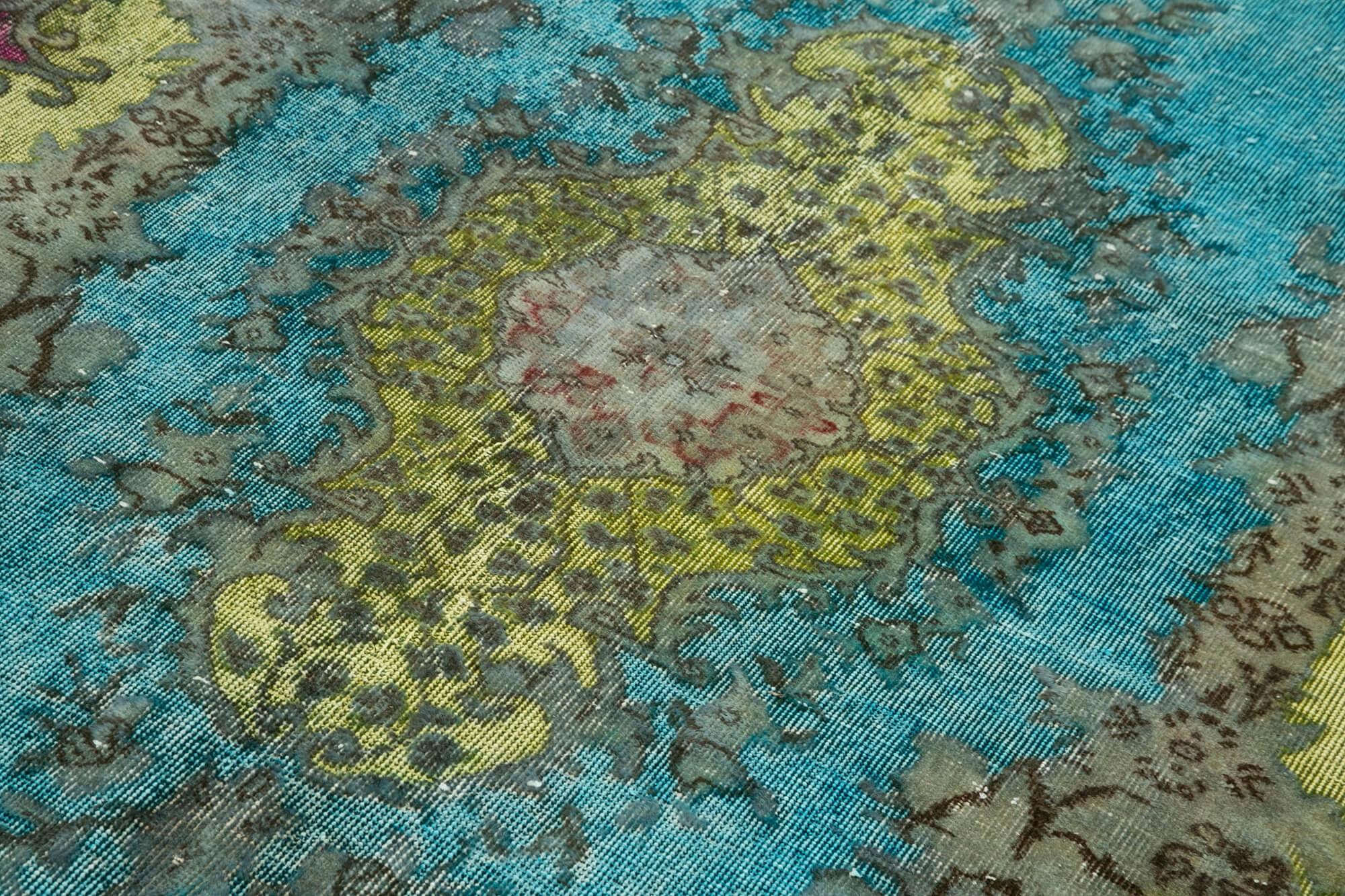 5 x 9 Turquoise Over Dyed Rug - 476