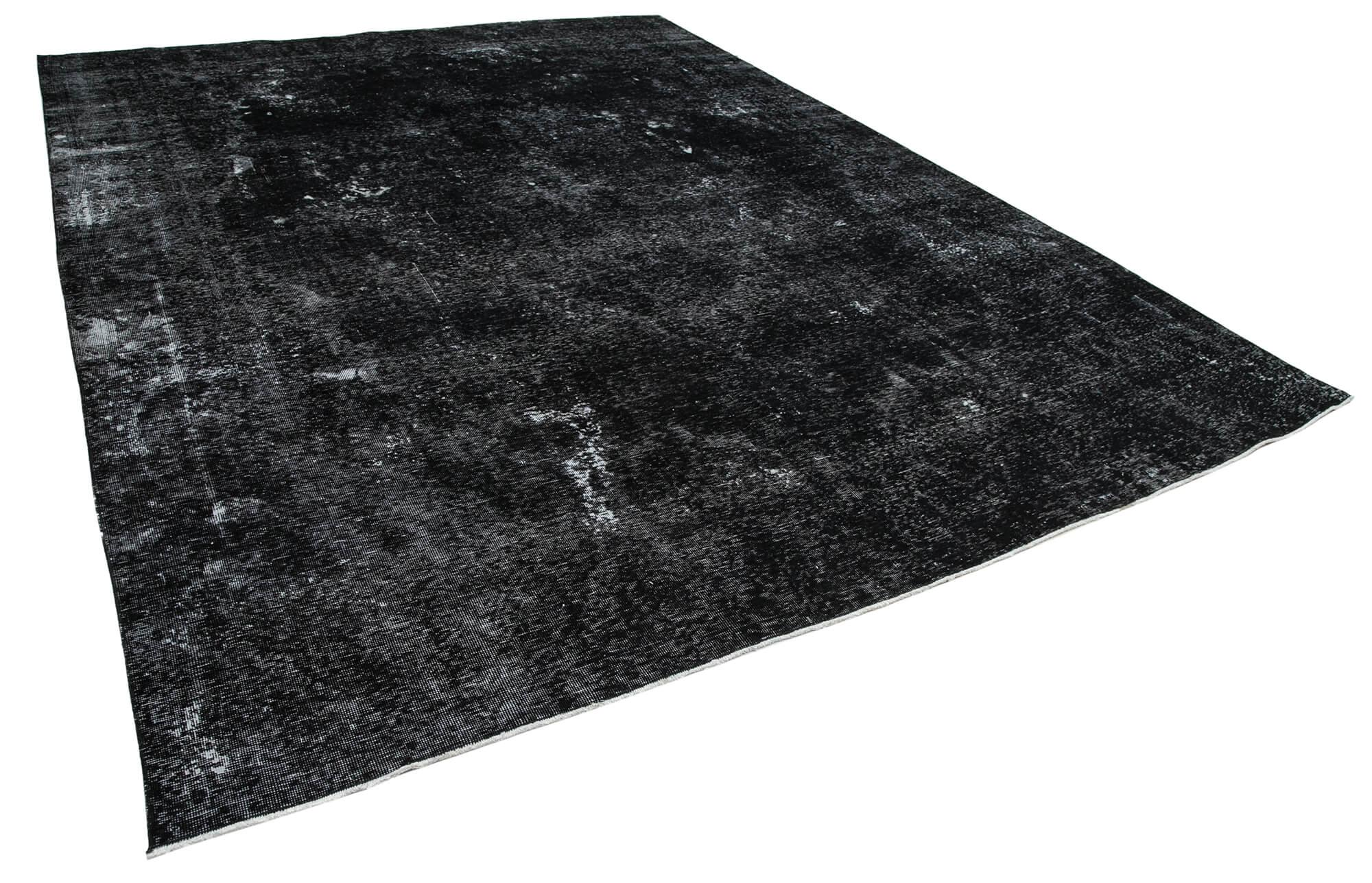 10 x 13 Black Overdyed Large Area Rug - 453