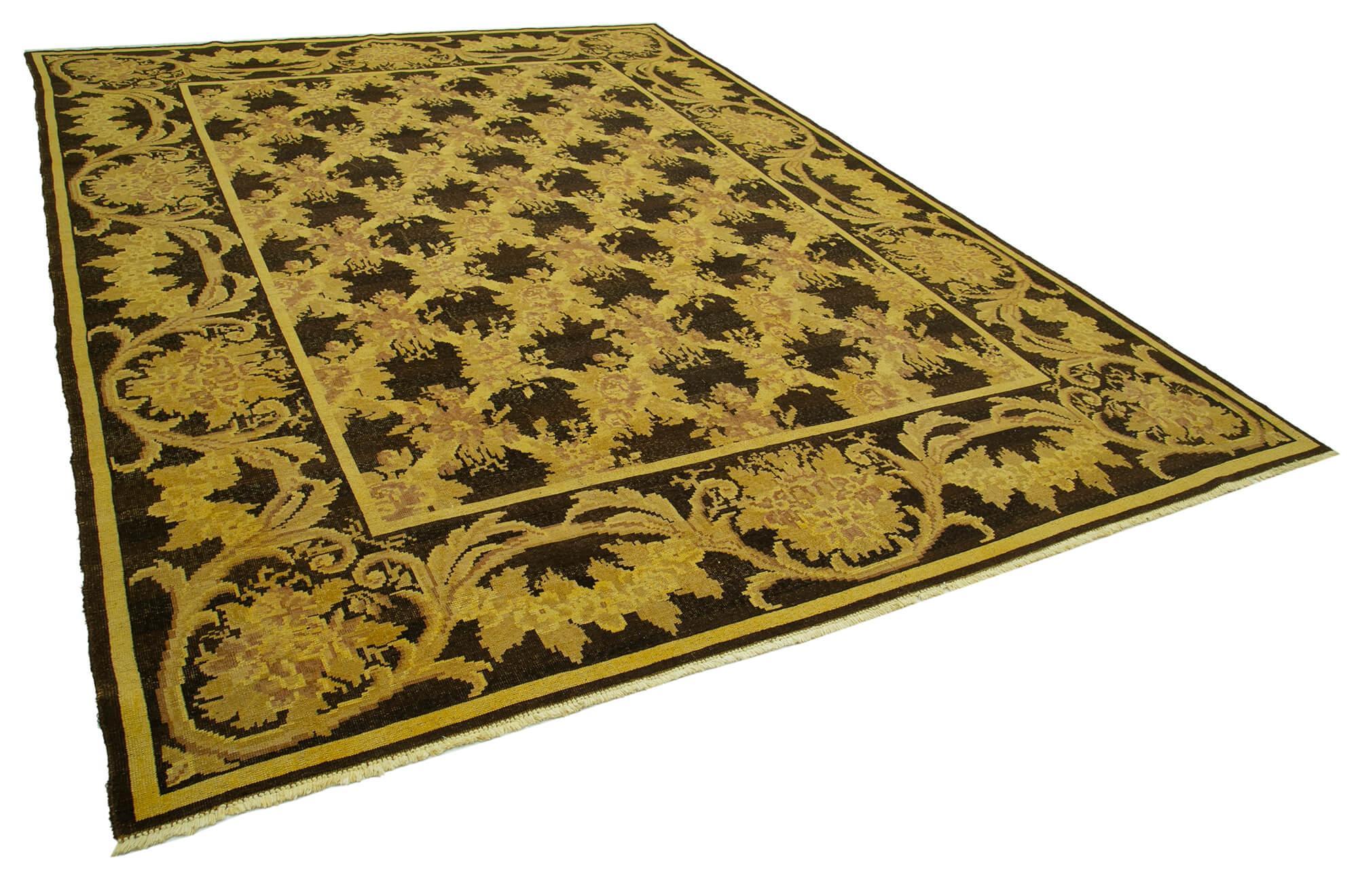 9 x 12 Yellow Overdyed Large Area Rug - 445