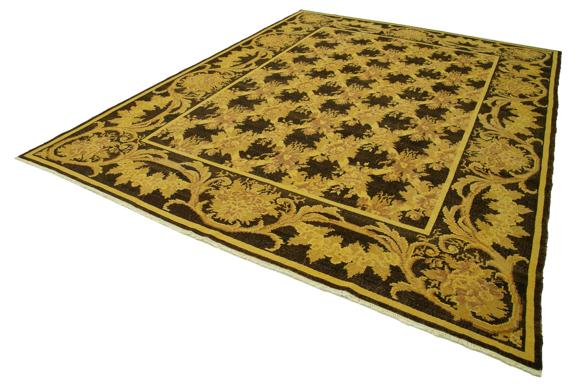 9 x 12 Yellow Overdyed Large Area Rug - 445