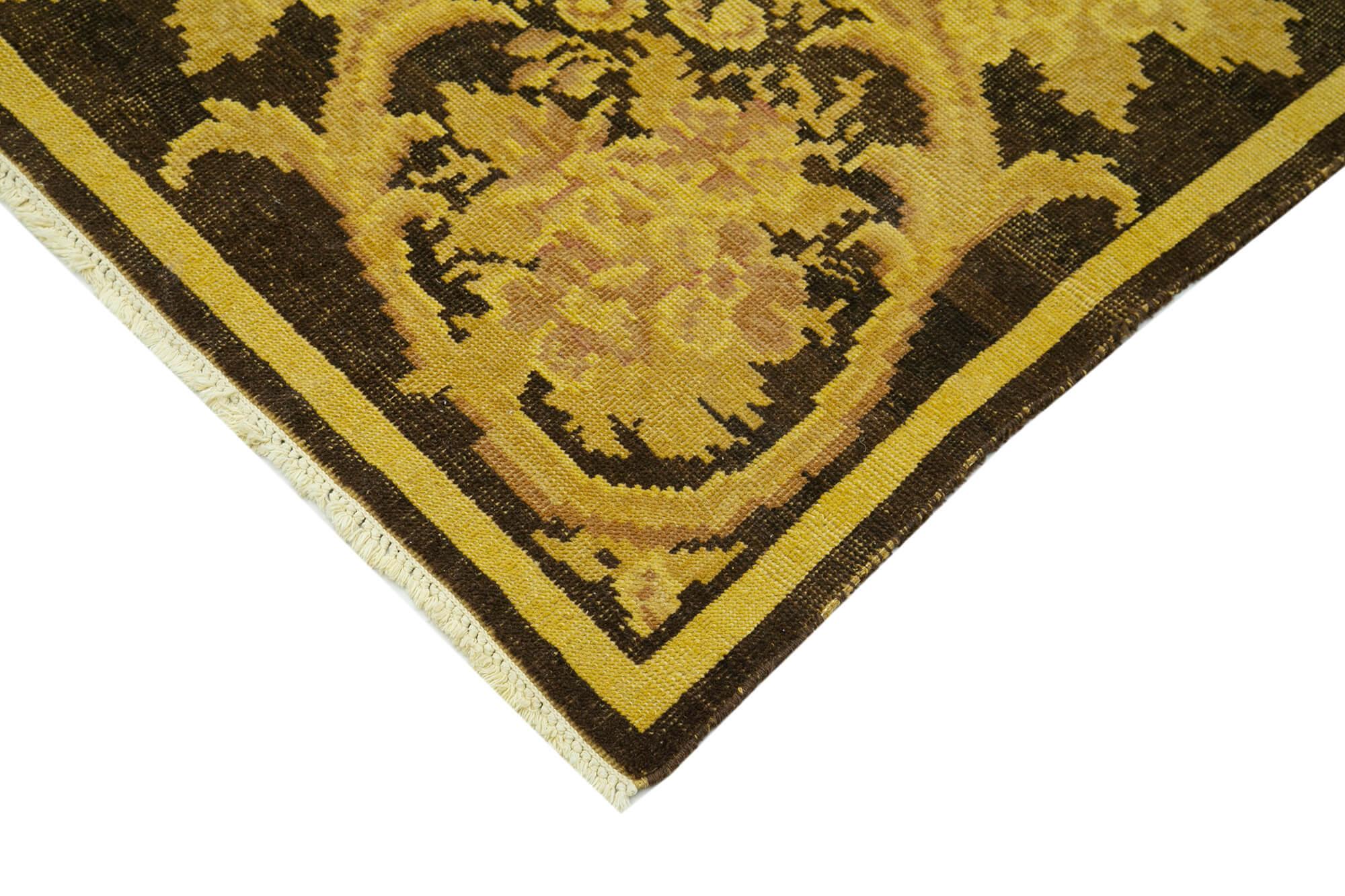 9 x 12 Yellow Overdyed Large Area Rug - 445