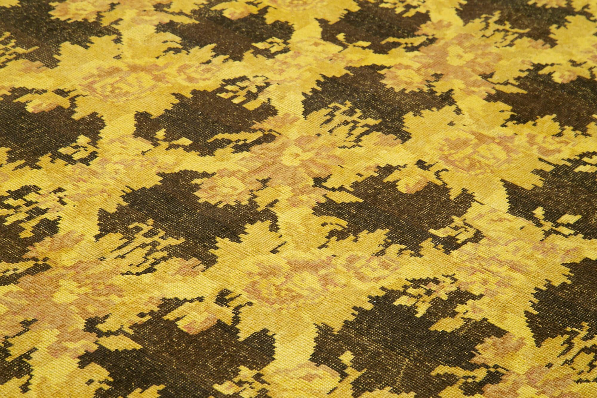 9 x 12 Yellow Overdyed Large Area Rug - 445