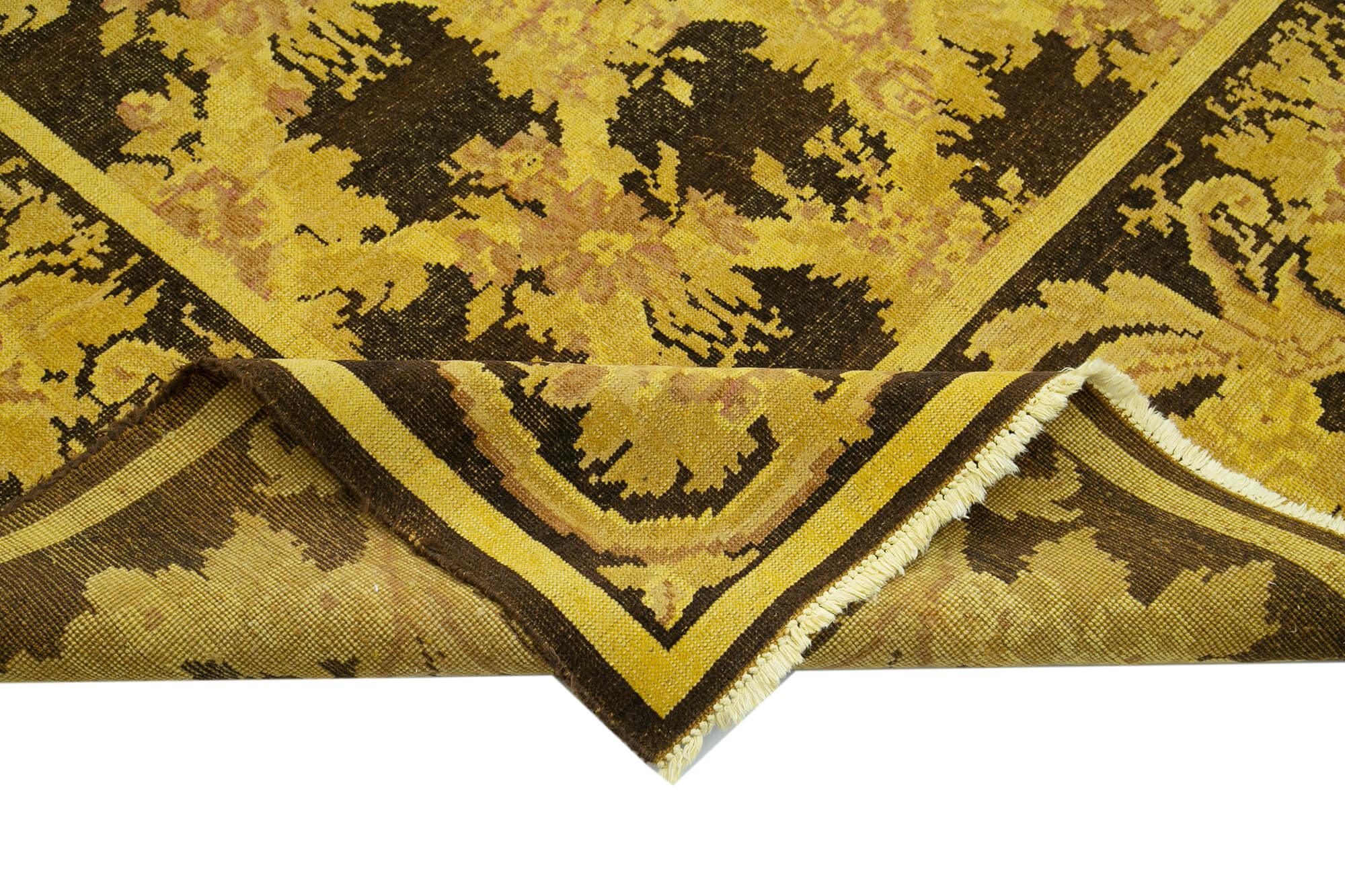 9 x 12 Yellow Overdyed Large Area Rug - 445