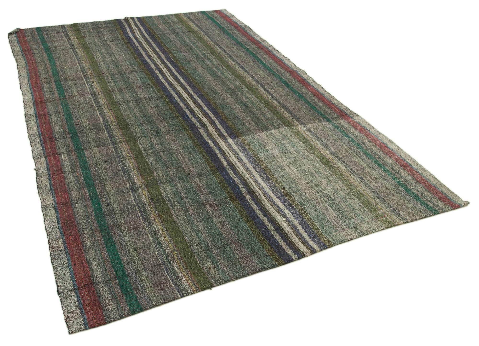 6 x 9 Grey Anatolian Kilim Rug - 329