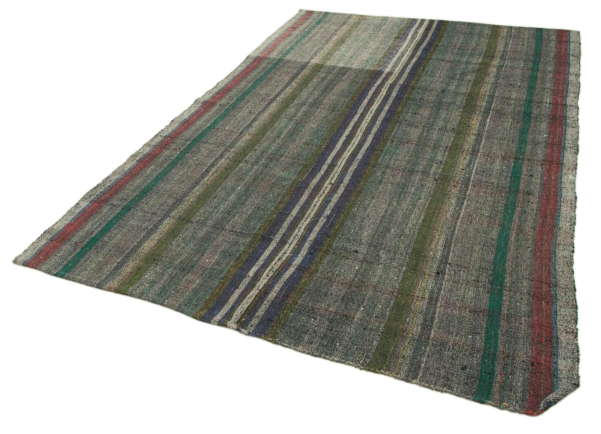 6 x 9 Grey Anatolian Kilim Rug - 329