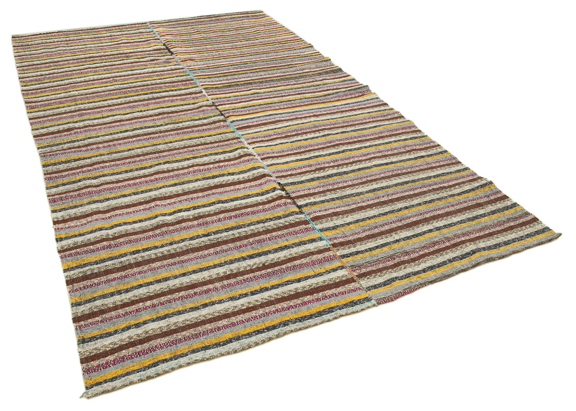 6 x 10 Brown Anatolian Kilim Rug - 330