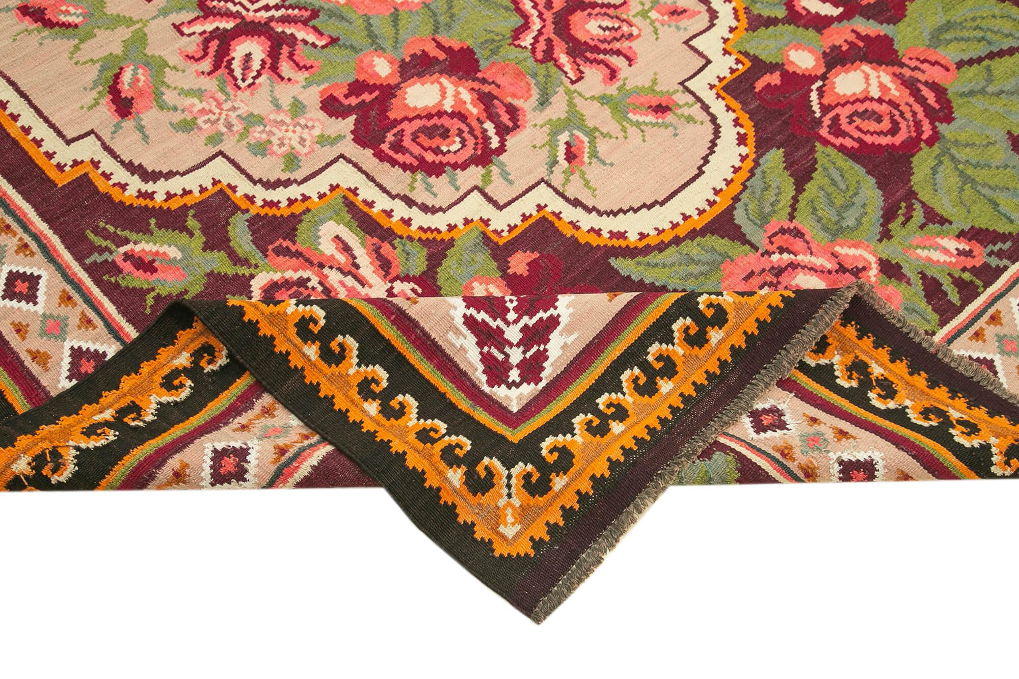 6 x 9 Black Vintage Moldovan Kilim Rug - 99