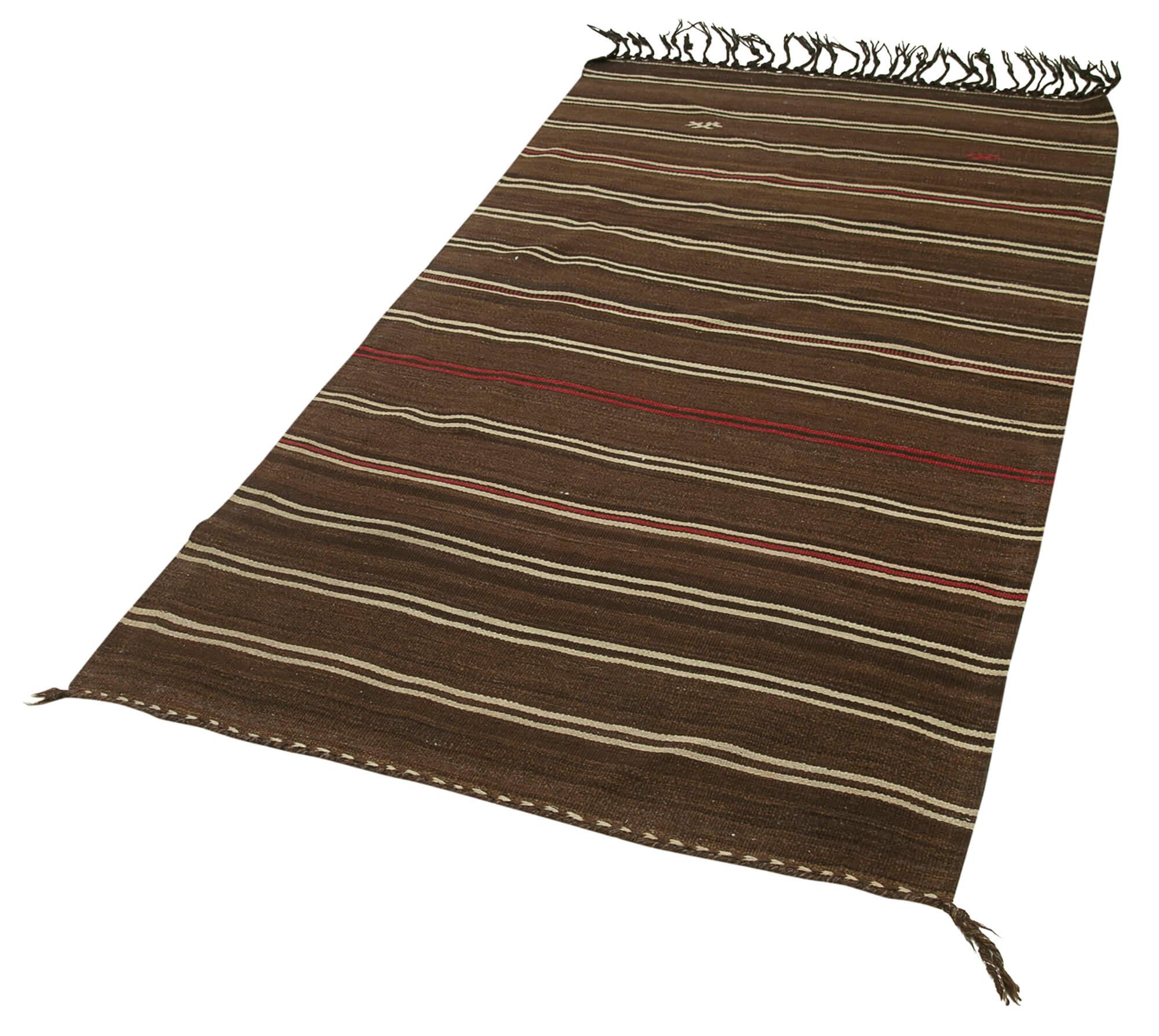 3 x 6 Brown Oriental Kilim Rug - 785