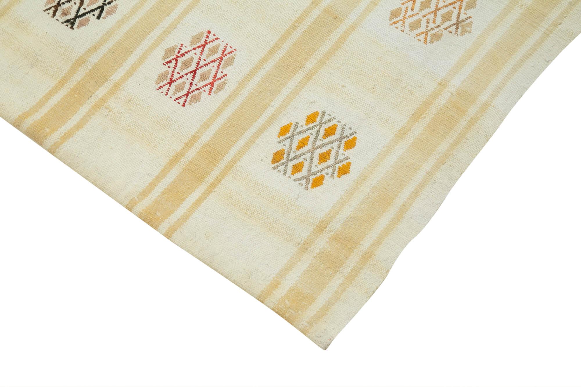 4 x 10 Beige Oriental Kilim Runner Rug - 842