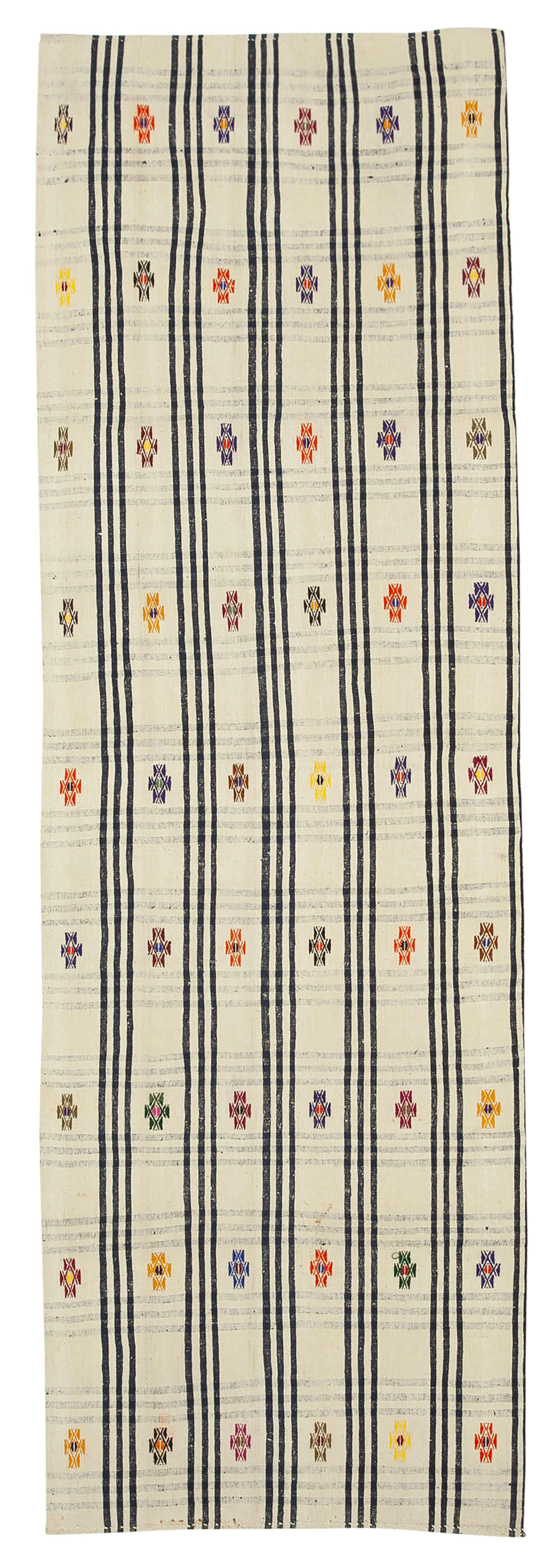 4 x 12 Beige Oriental Kilim Runner Rug - 843