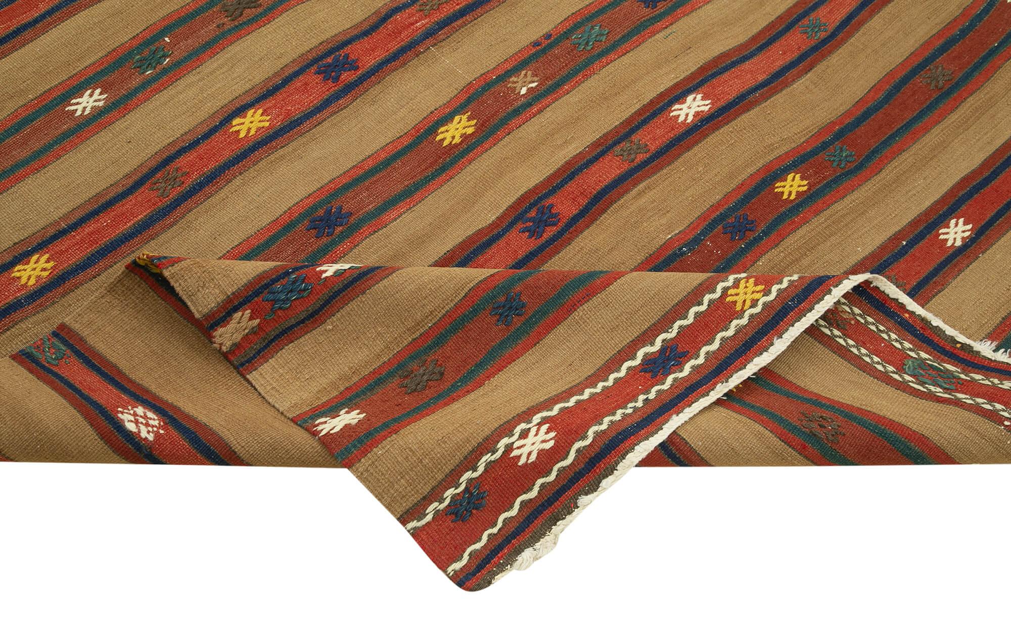 5 x 8 Brown Oriental Kilim Rug - 875