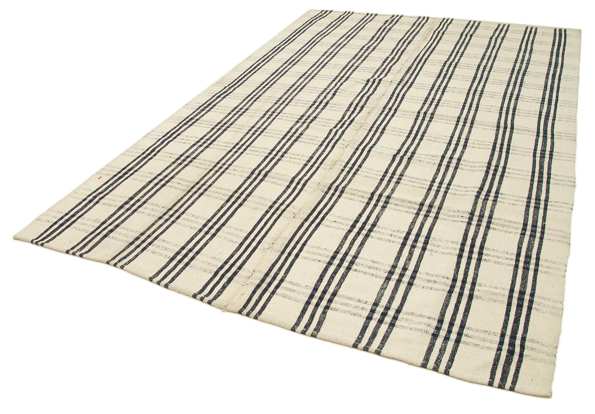 7 x 11 Beige Oriental Kilim Rug - 889