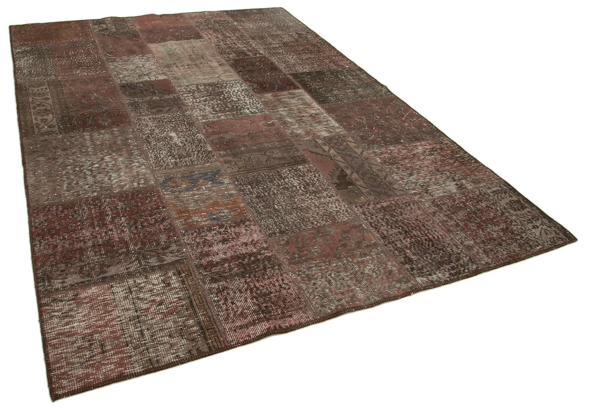 7 x 10 Brown Patchwork Rug - 714