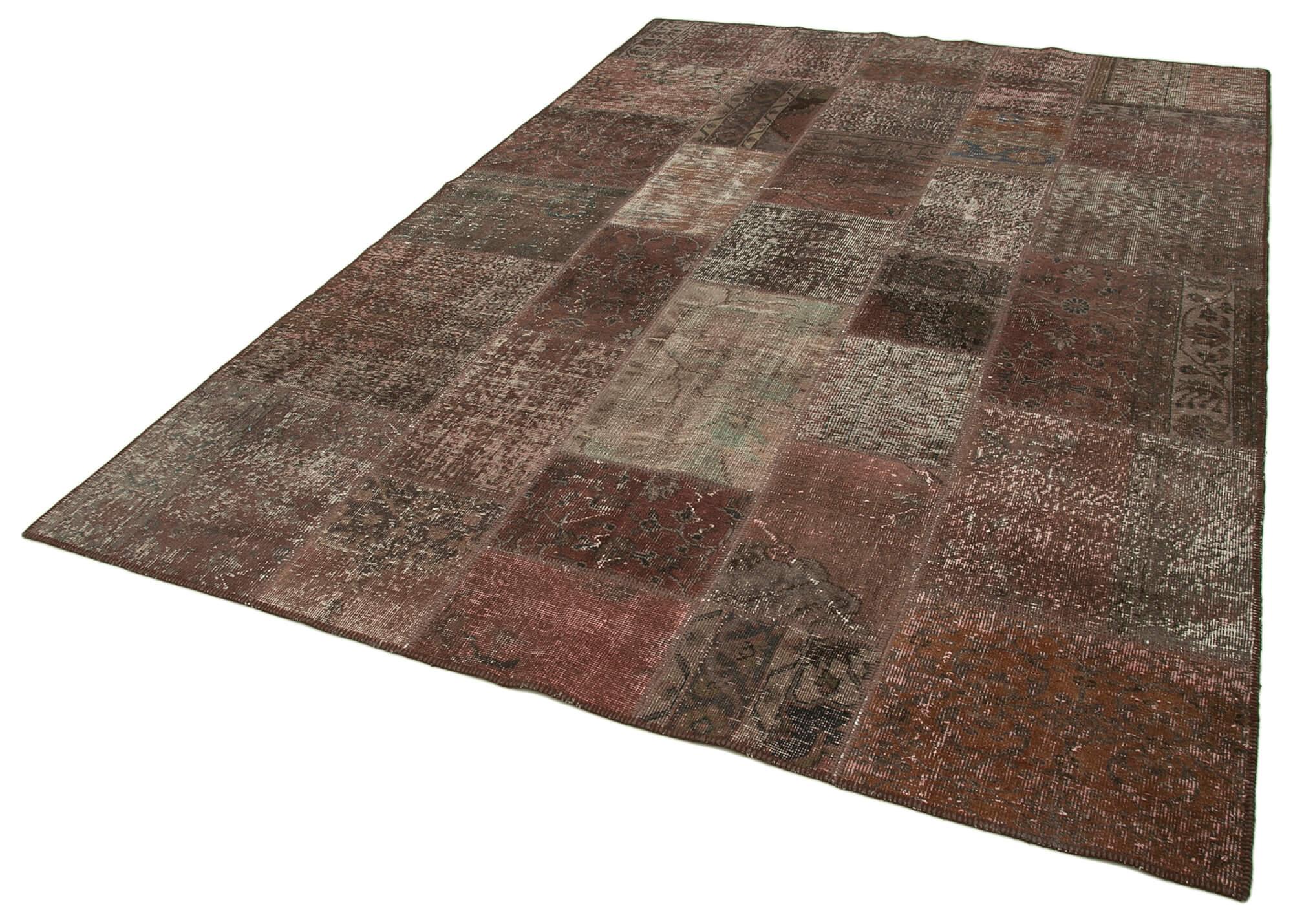 7 x 10 Brown Patchwork Rug - 714