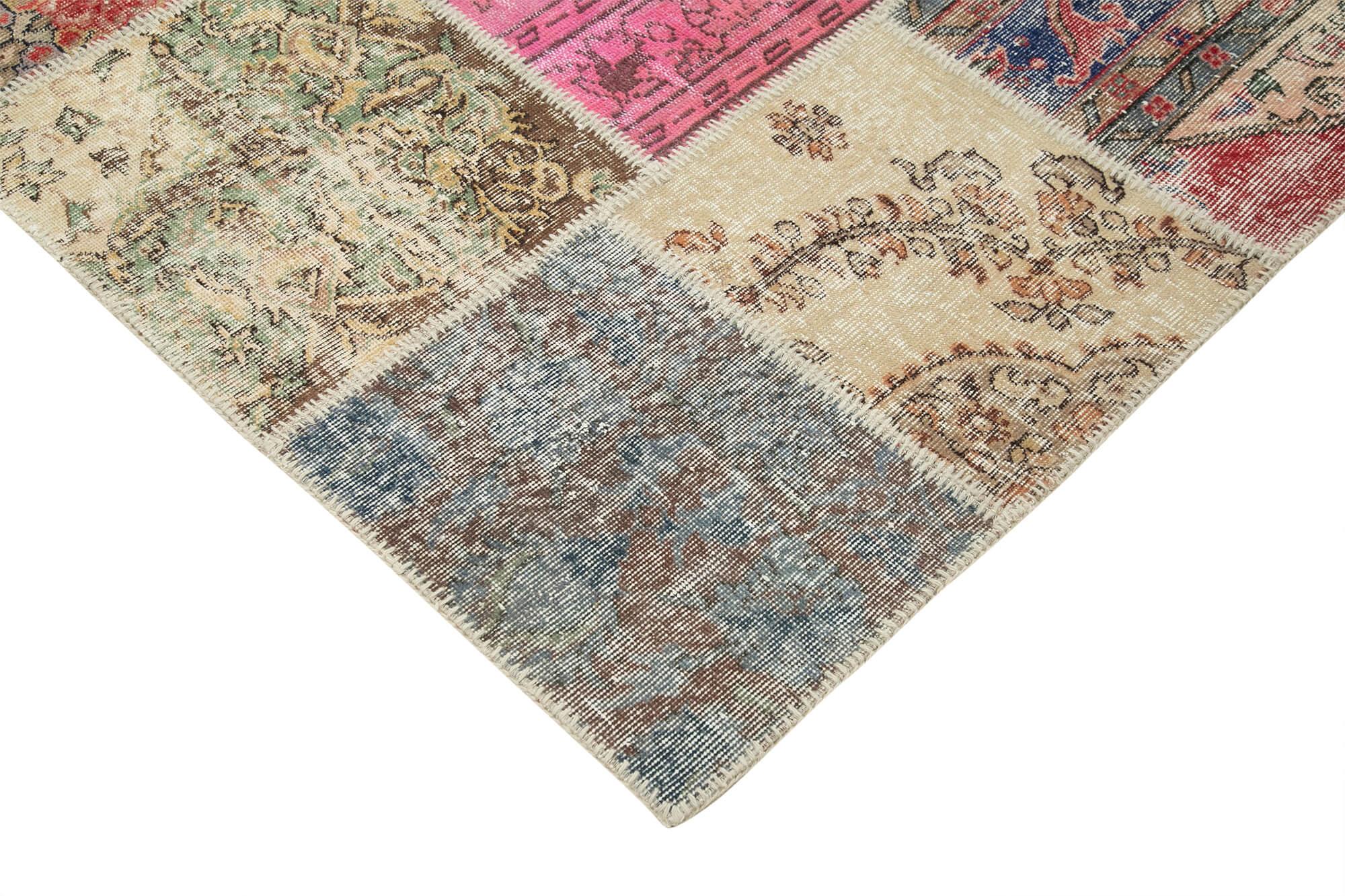 10 x 13 Beige Patchwork Rug - 928