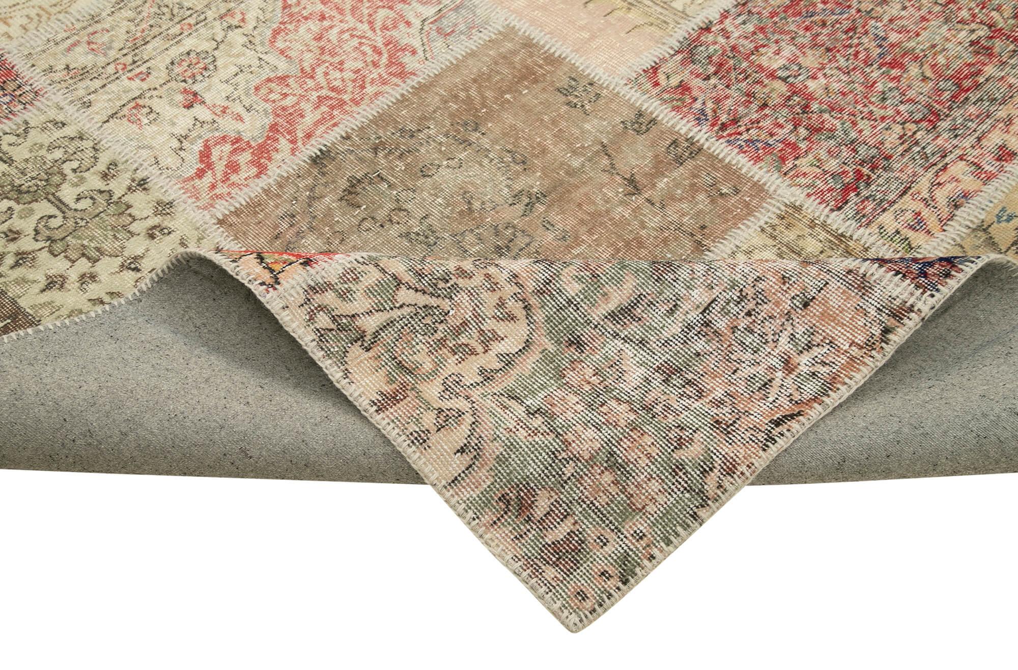 10 x 13 Beige Patchwork Rug - 928