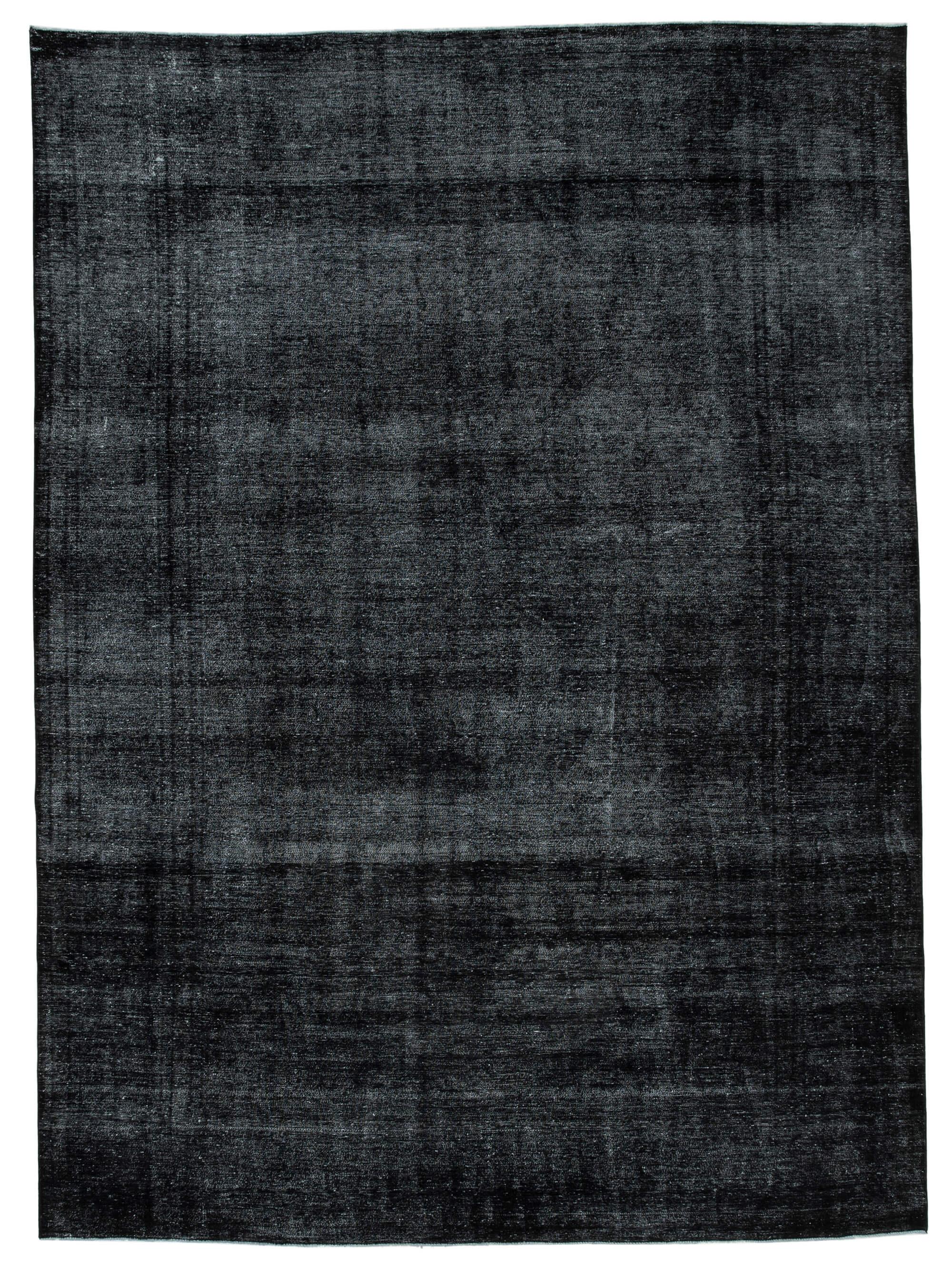 9 x 13 Black Overdyed Large Area Rug - 434