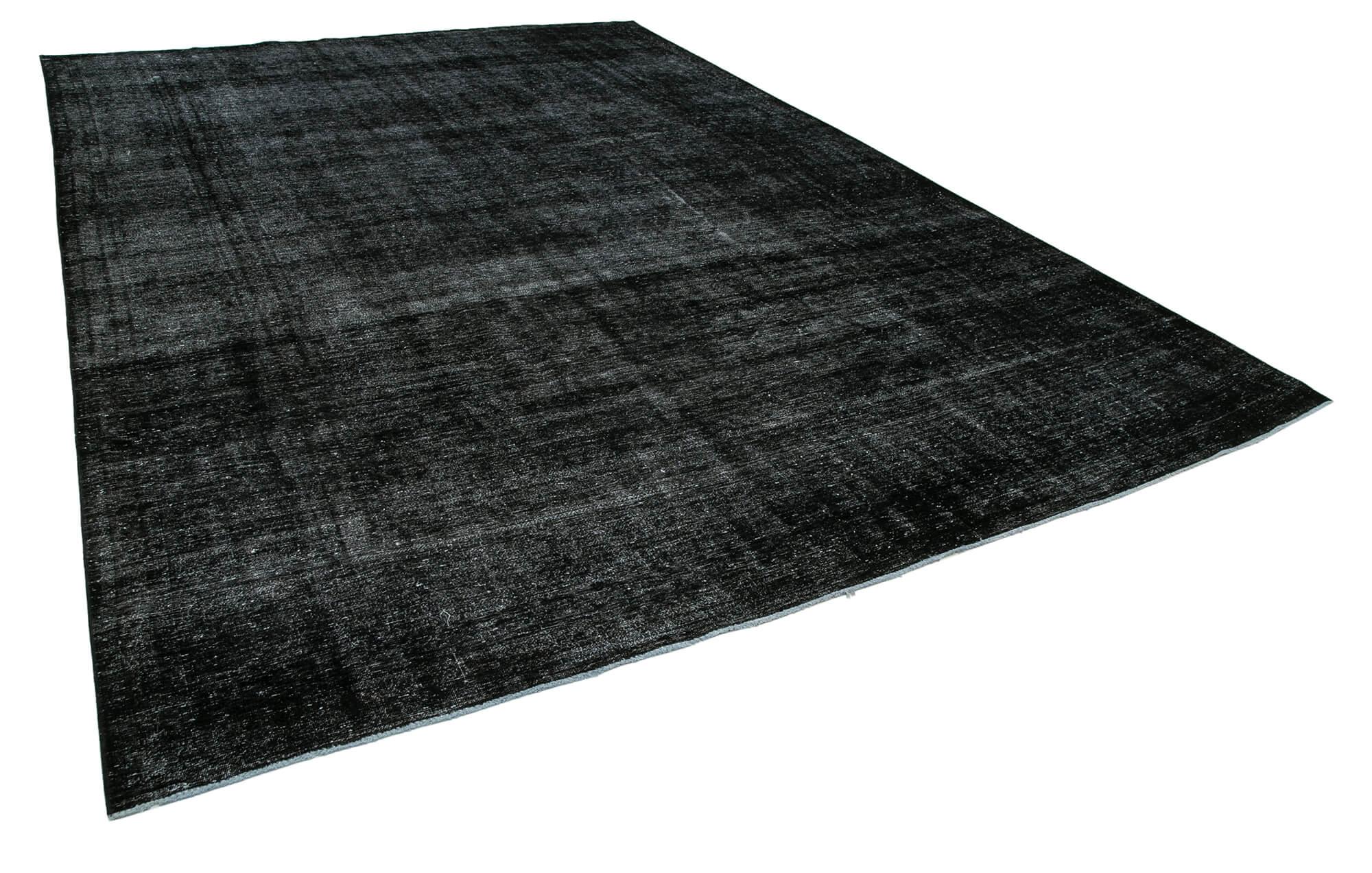 9 x 13 Black Overdyed Large Area Rug - 434