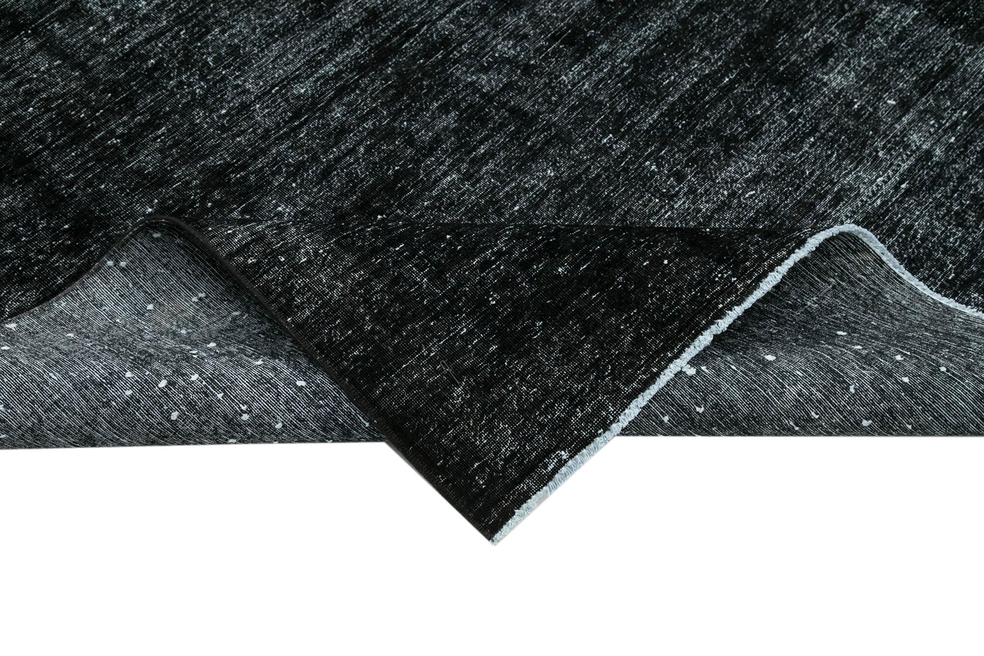 9 x 13 Black Overdyed Large Area Rug - 434